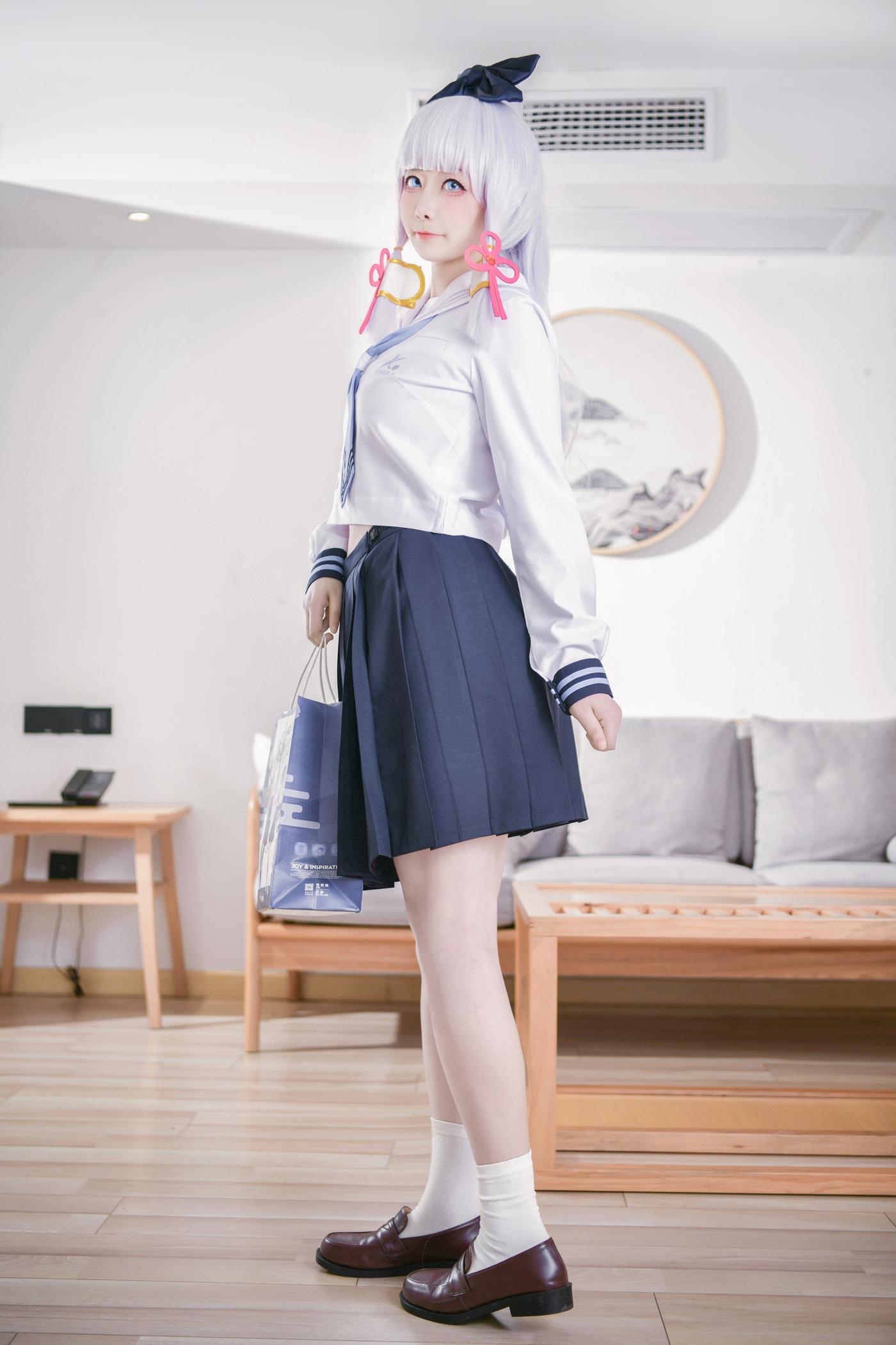 图片[8]-章鱼娘 – 原神 神里綾華 JK [8P] – 速更版-美库