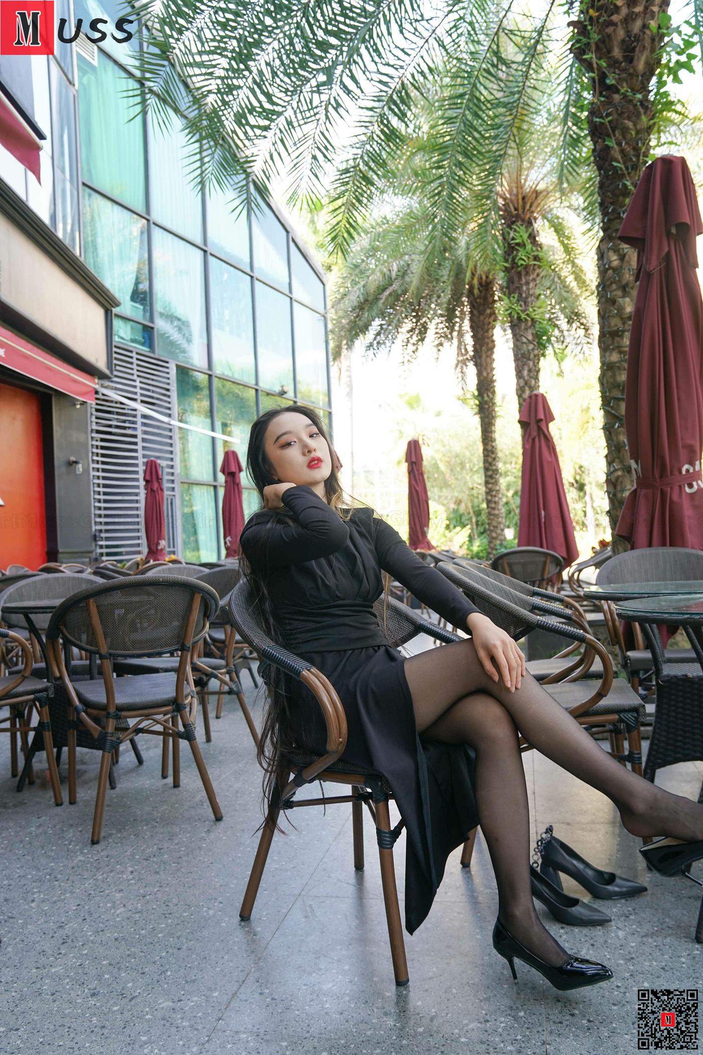 图片[24]-[MussGirl慕丝女郎]NO.407 户外黑丝竹椅A[68P] – 速更版-美库
