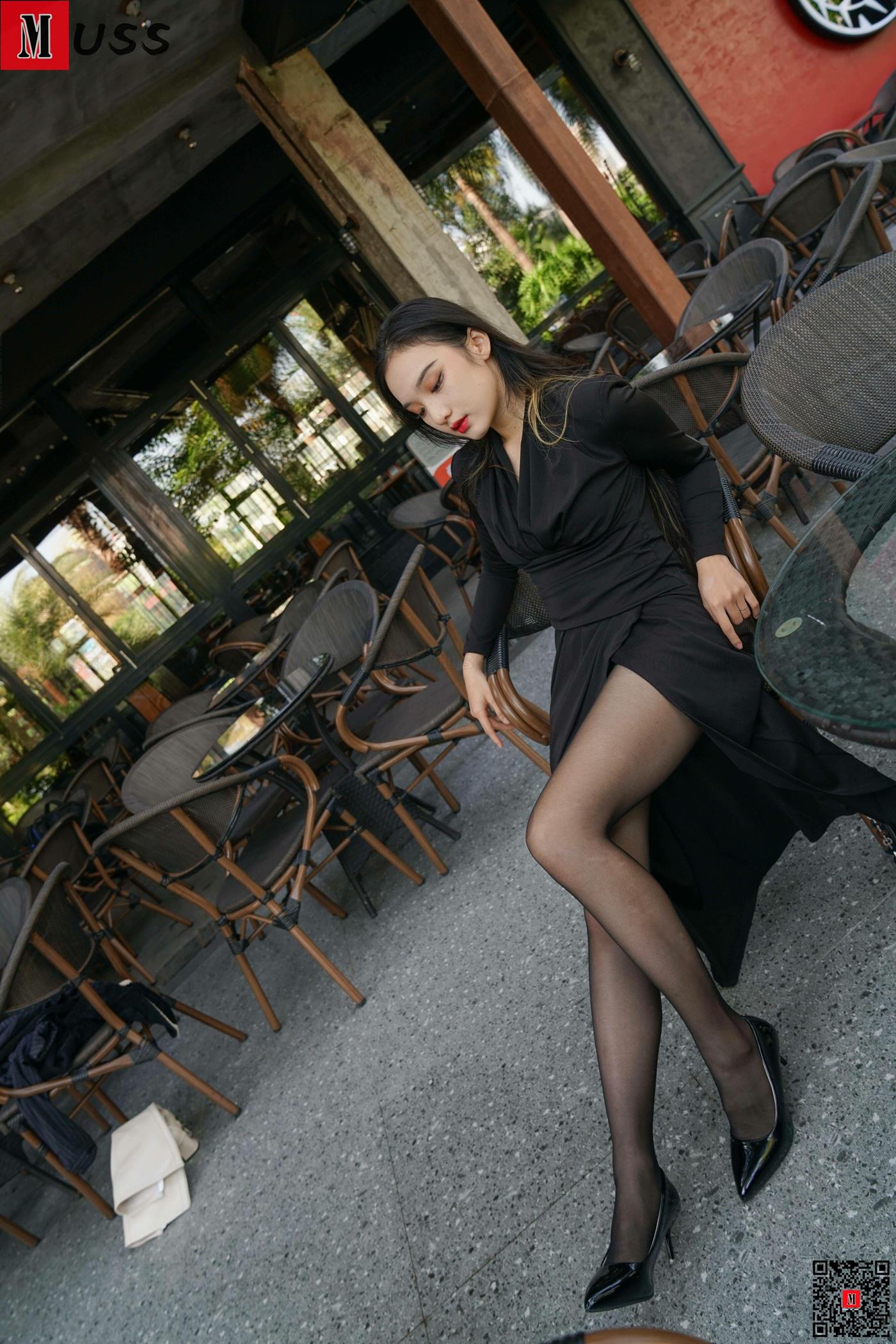 图片[40]-[MussGirl慕丝女郎]NO.407 户外黑丝竹椅A[68P] – 速更版-美库