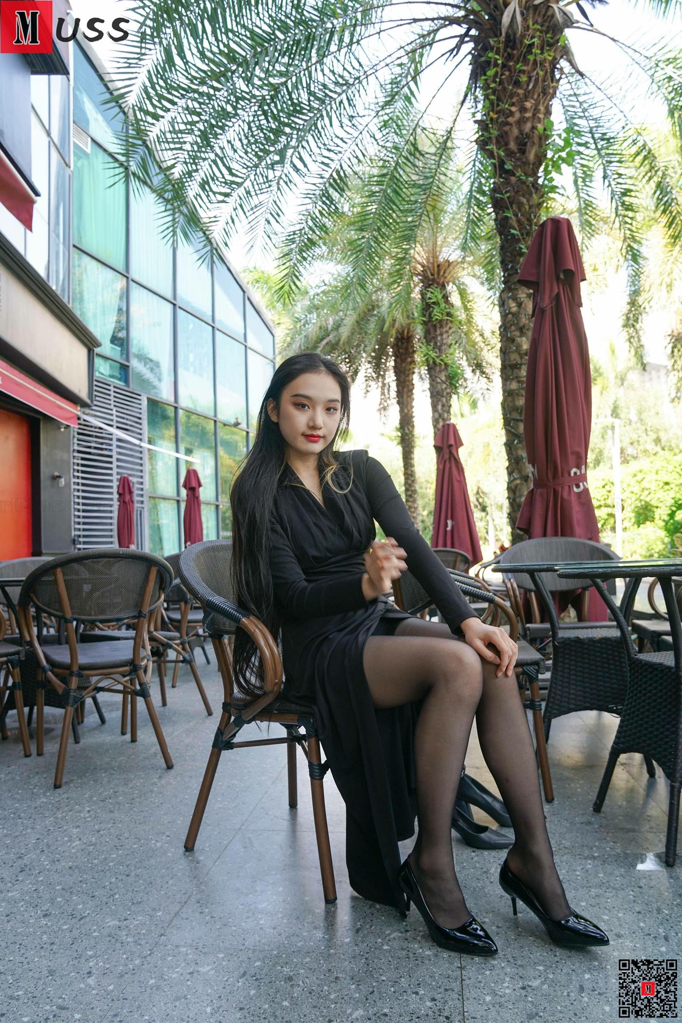 图片[58]-[MussGirl慕丝女郎]NO.407 户外黑丝竹椅A[68P] – 速更版-美库