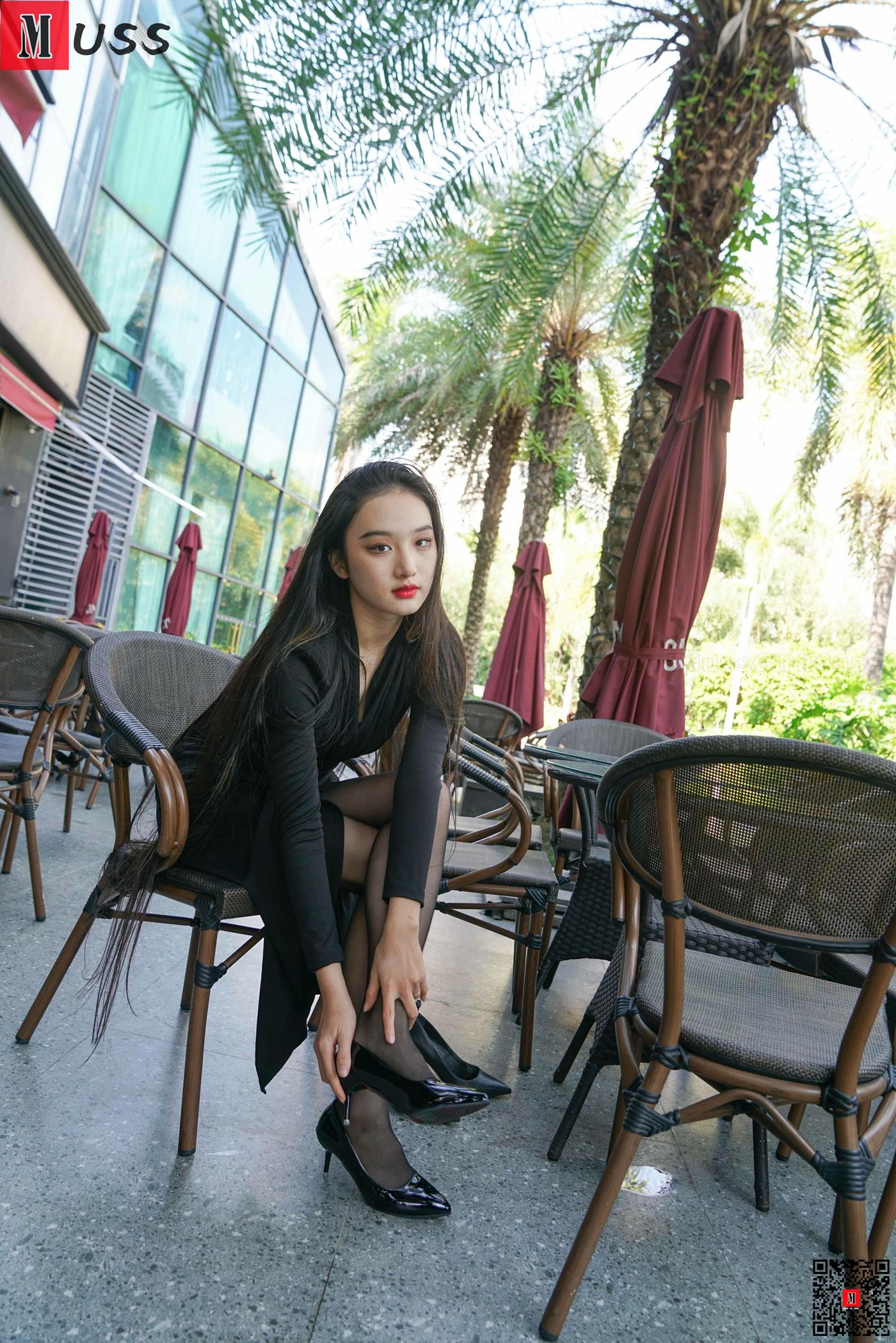 图片[69]-[MussGirl慕丝女郎]NO.407 户外黑丝竹椅A[68P] – 速更版-美库
