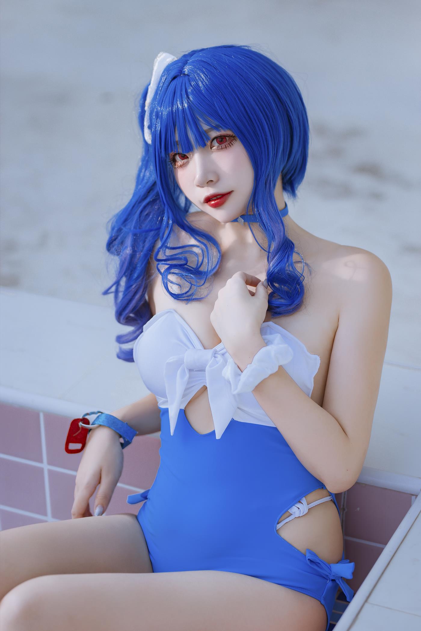 图片[11]-二佐Nisa – 碧蓝 圣路易斯泳装[26P] – 速更版-美库