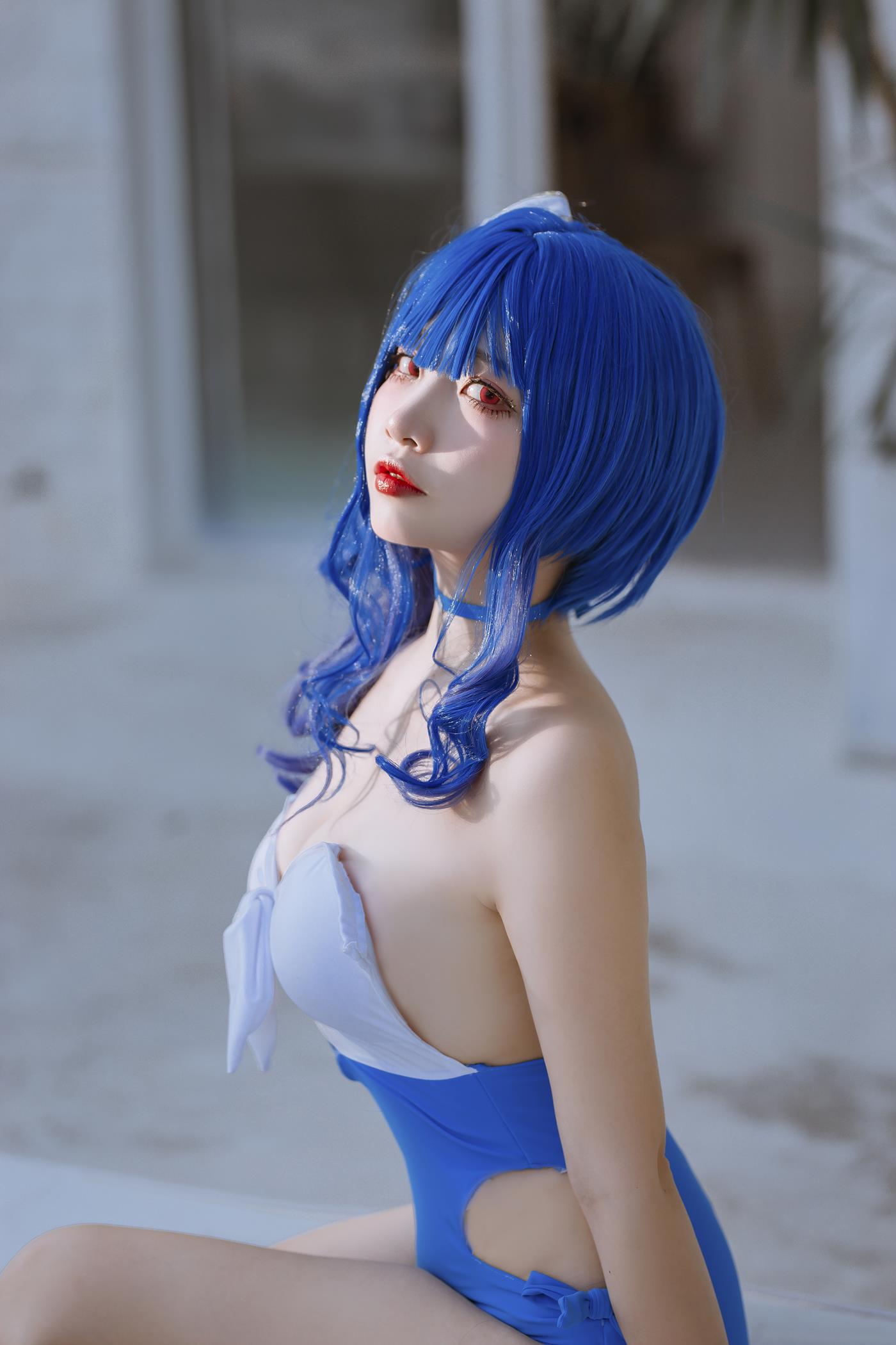 图片[14]-二佐Nisa – 碧蓝 圣路易斯泳装[26P] – 速更版-美库