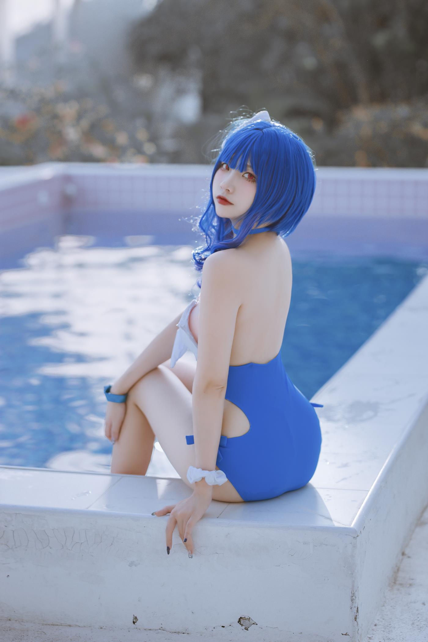 图片[18]-二佐Nisa – 碧蓝 圣路易斯泳装[26P] – 速更版-美库