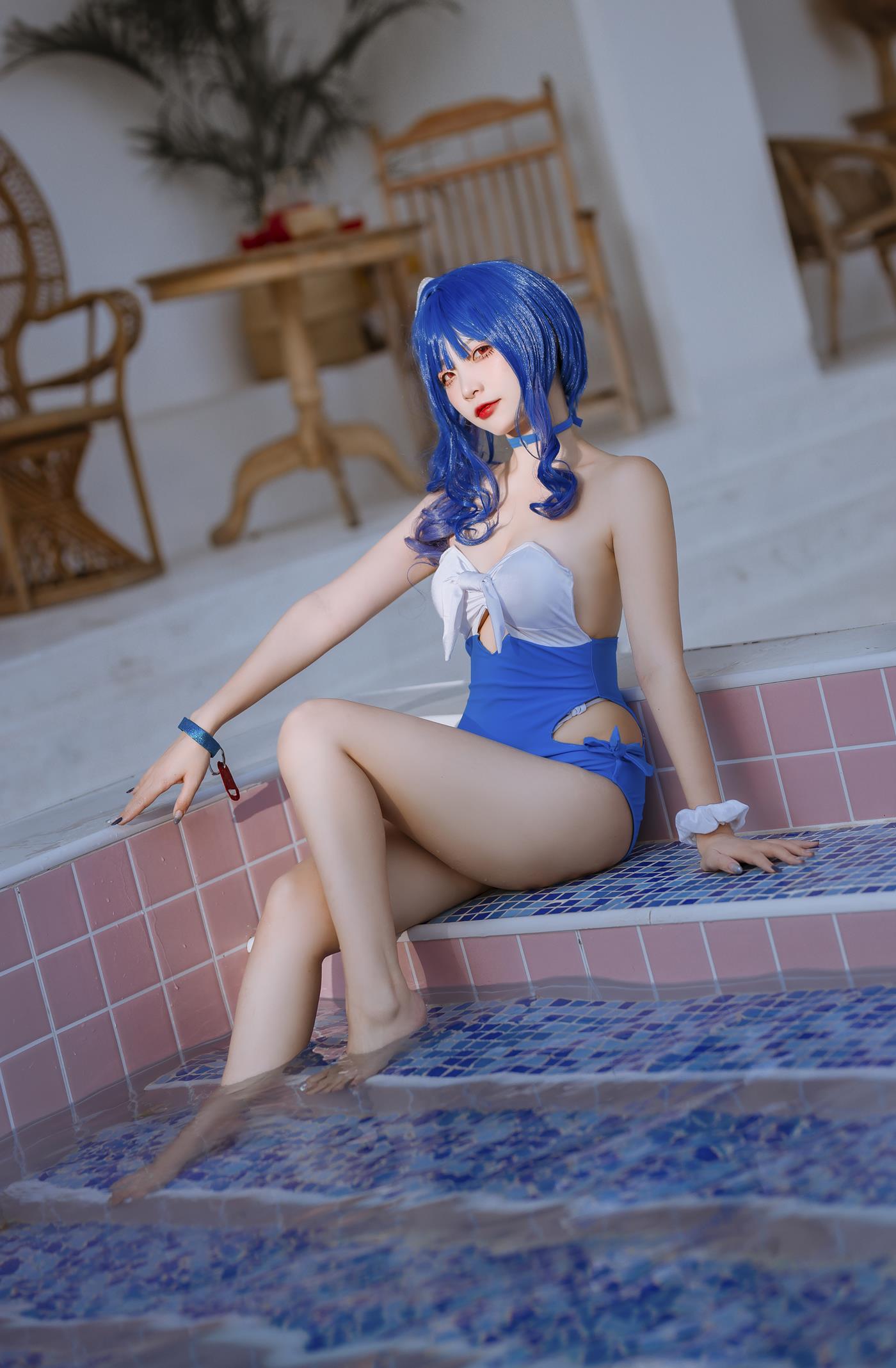 图片[24]-二佐Nisa – 碧蓝 圣路易斯泳装[26P] – 速更版-美库