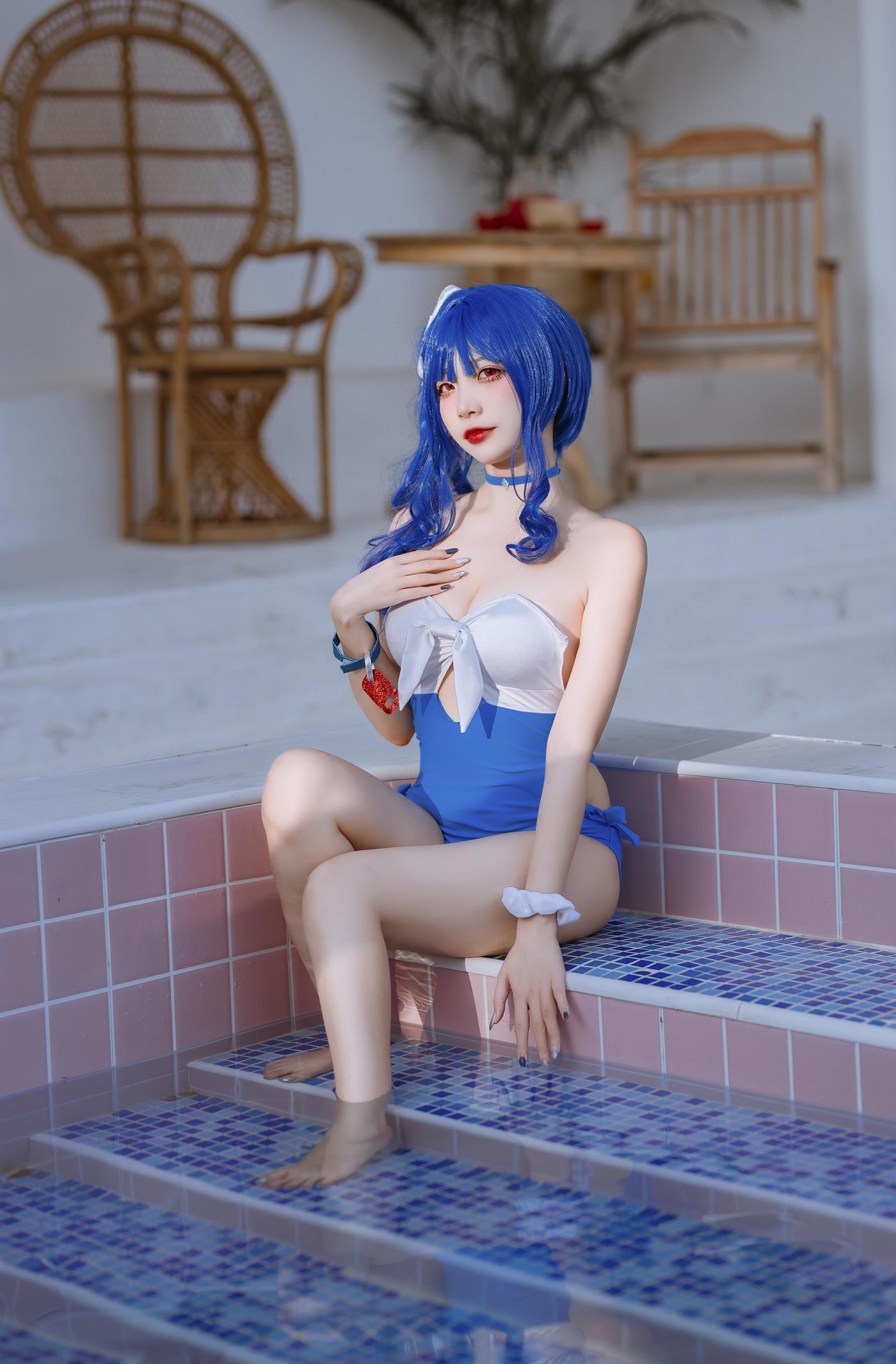 图片[26]-二佐Nisa – 碧蓝 圣路易斯泳装[26P] – 速更版-美库