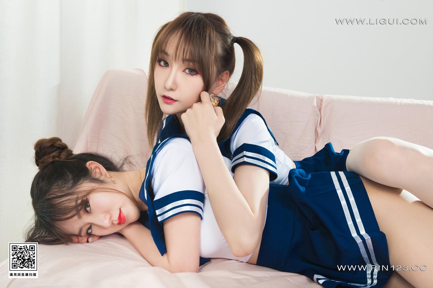 图片[36]-[Ligui丽柜]2023.03.02 双生花-同桌的你（上） 心心＆汐汐[44+1P] – 速更版-美库