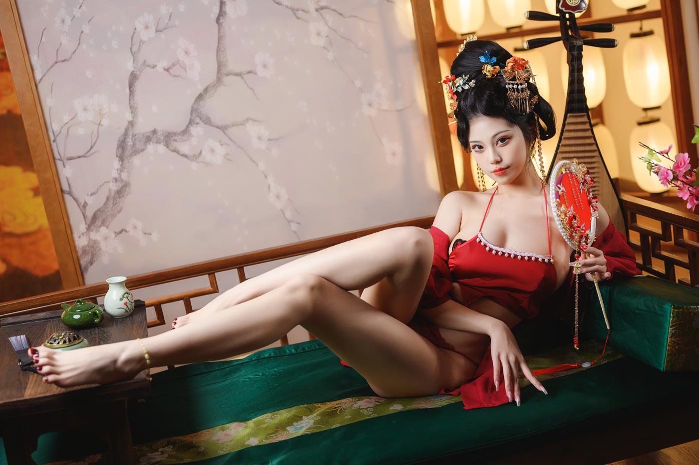 图片[21]-萌系小姐姐蜜汁猫裘  唐宫夜宴 [21P] – 速更版-美库