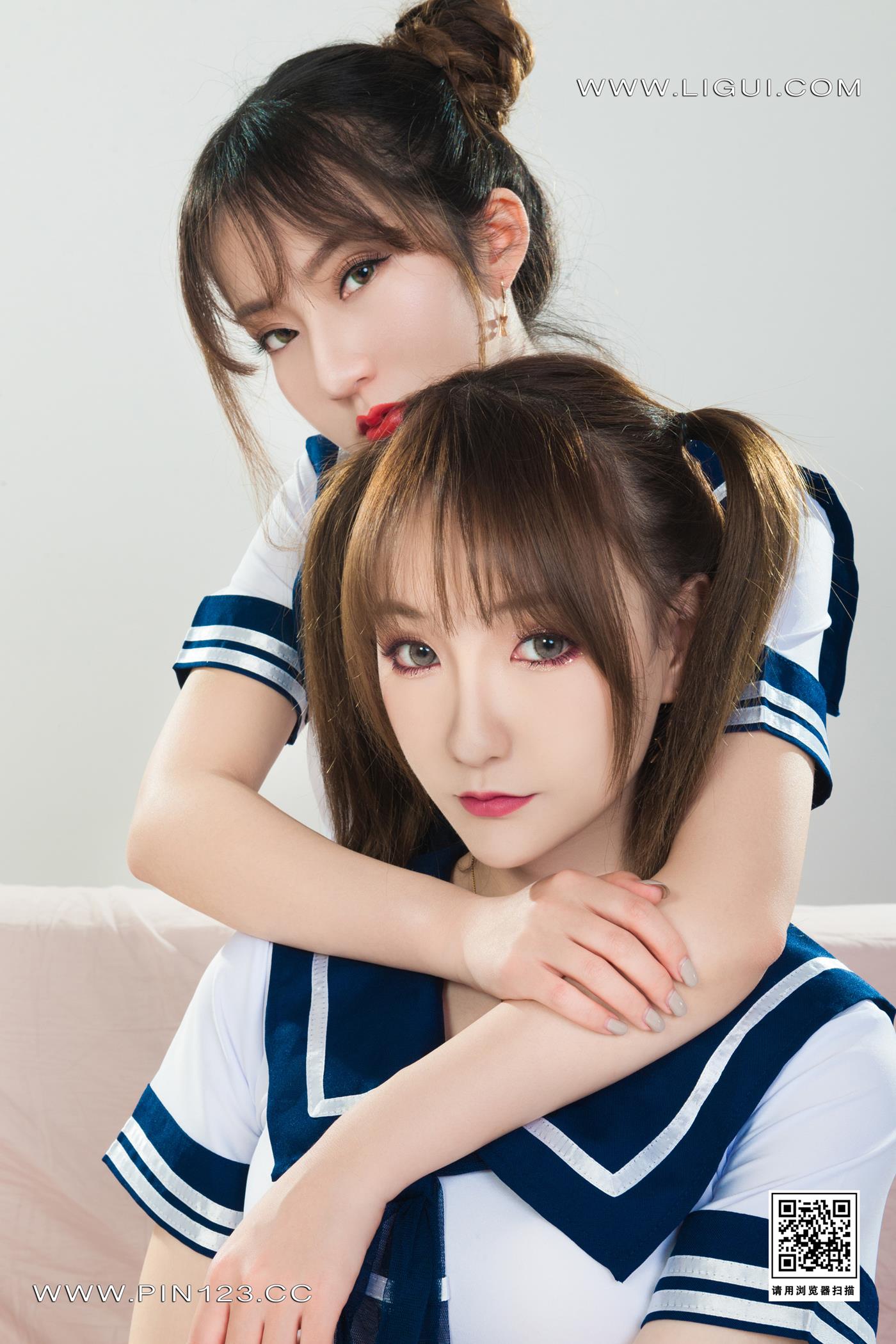 图片[42]-[Ligui丽柜]2023.03.02 双生花-同桌的你（上） 心心＆汐汐[44+1P] – 速更版-美库