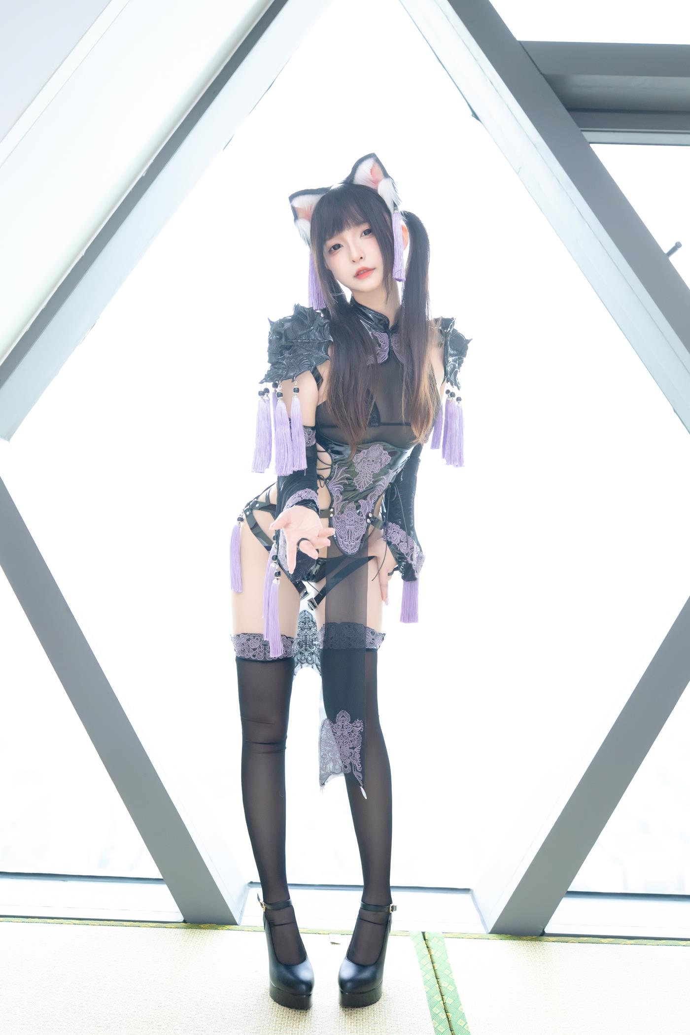 图片[11]-萝莉神楽板真冬  旗袍猫女 [43P] – 速更版-美库