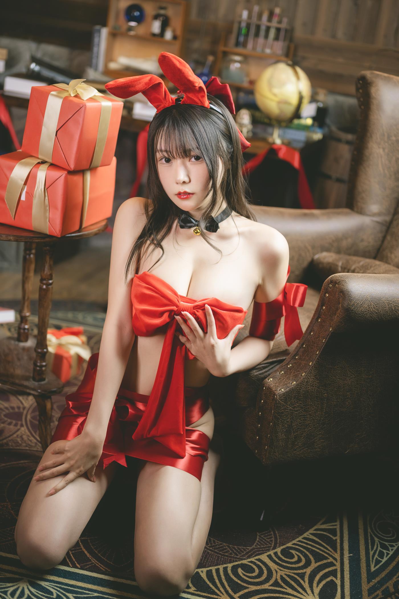 图片[31]-网紅Coser@香草喵露露 杨枝甘露 红色丝带礼物 [53P] – 速更版-美库