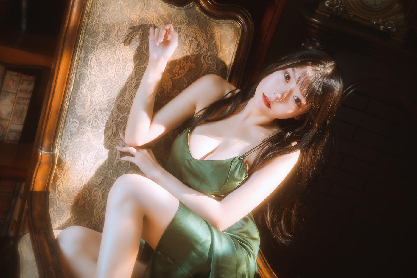 图片[14]-网紅Coser@香草喵露露  杨枝甘露 绿色连衣裙 [45P] – 速更版-美库