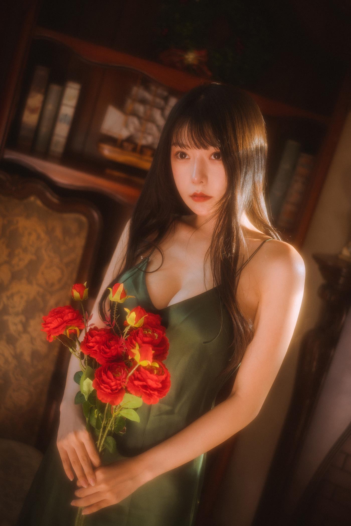 图片[22]-网紅Coser@香草喵露露  杨枝甘露 绿色连衣裙 [45P] – 速更版-美库
