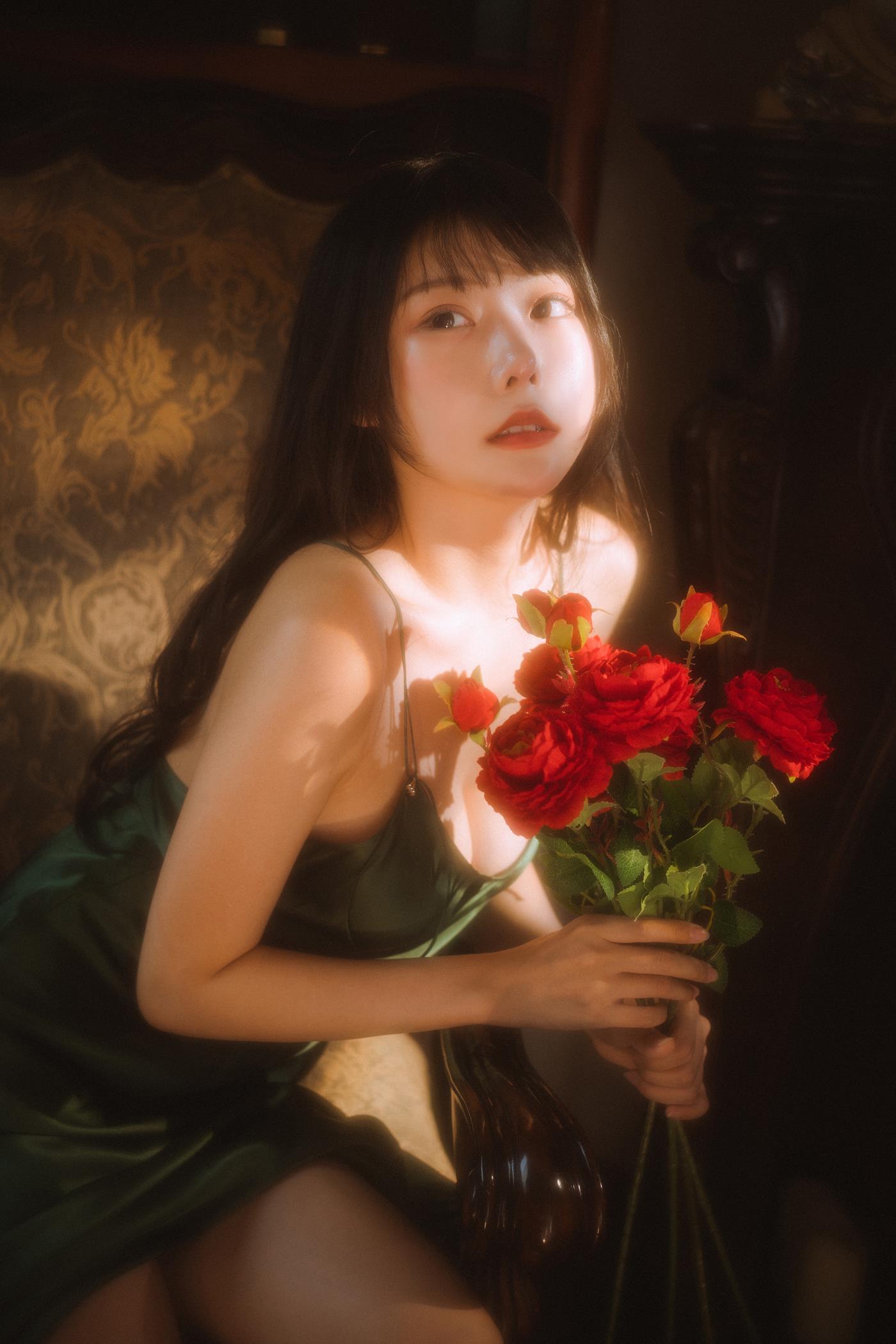 图片[28]-网紅Coser@香草喵露露  杨枝甘露 绿色连衣裙 [45P] – 速更版-美库