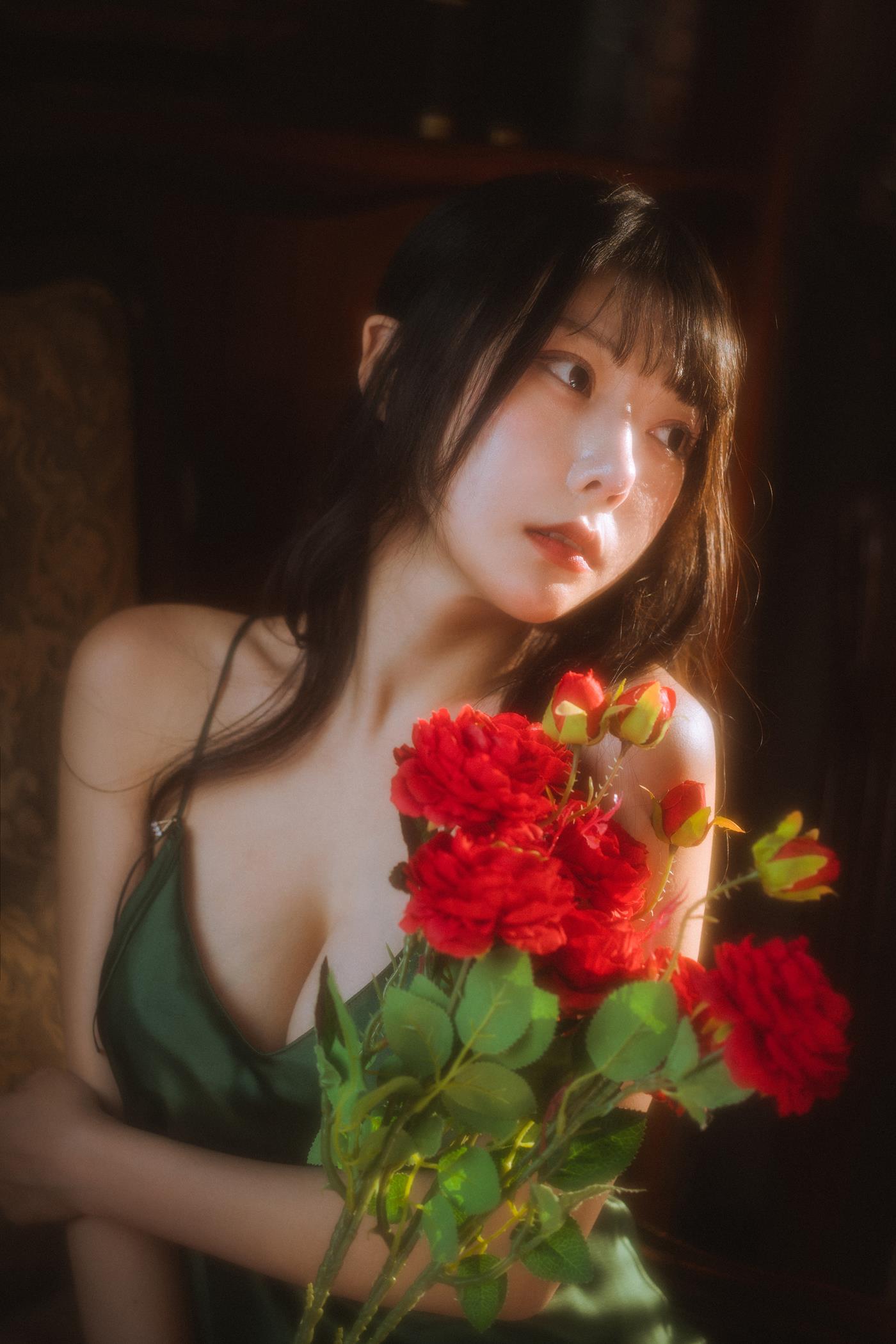 图片[32]-网紅Coser@香草喵露露  杨枝甘露 绿色连衣裙 [45P] – 速更版-美库