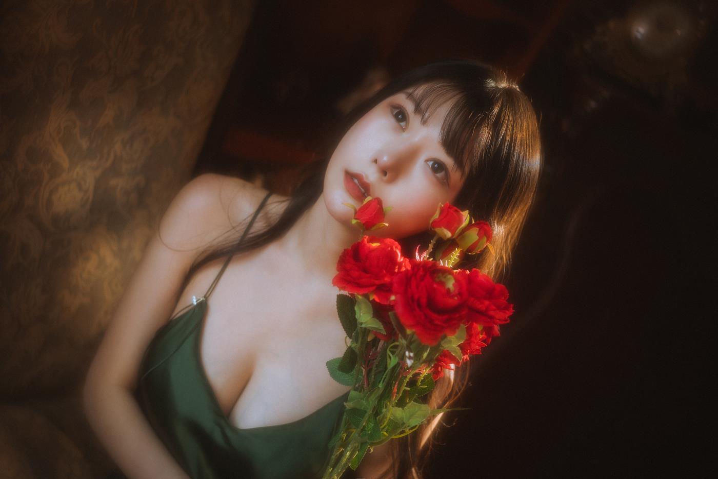 图片[39]-网紅Coser@香草喵露露  杨枝甘露 绿色连衣裙 [45P] – 速更版-美库
