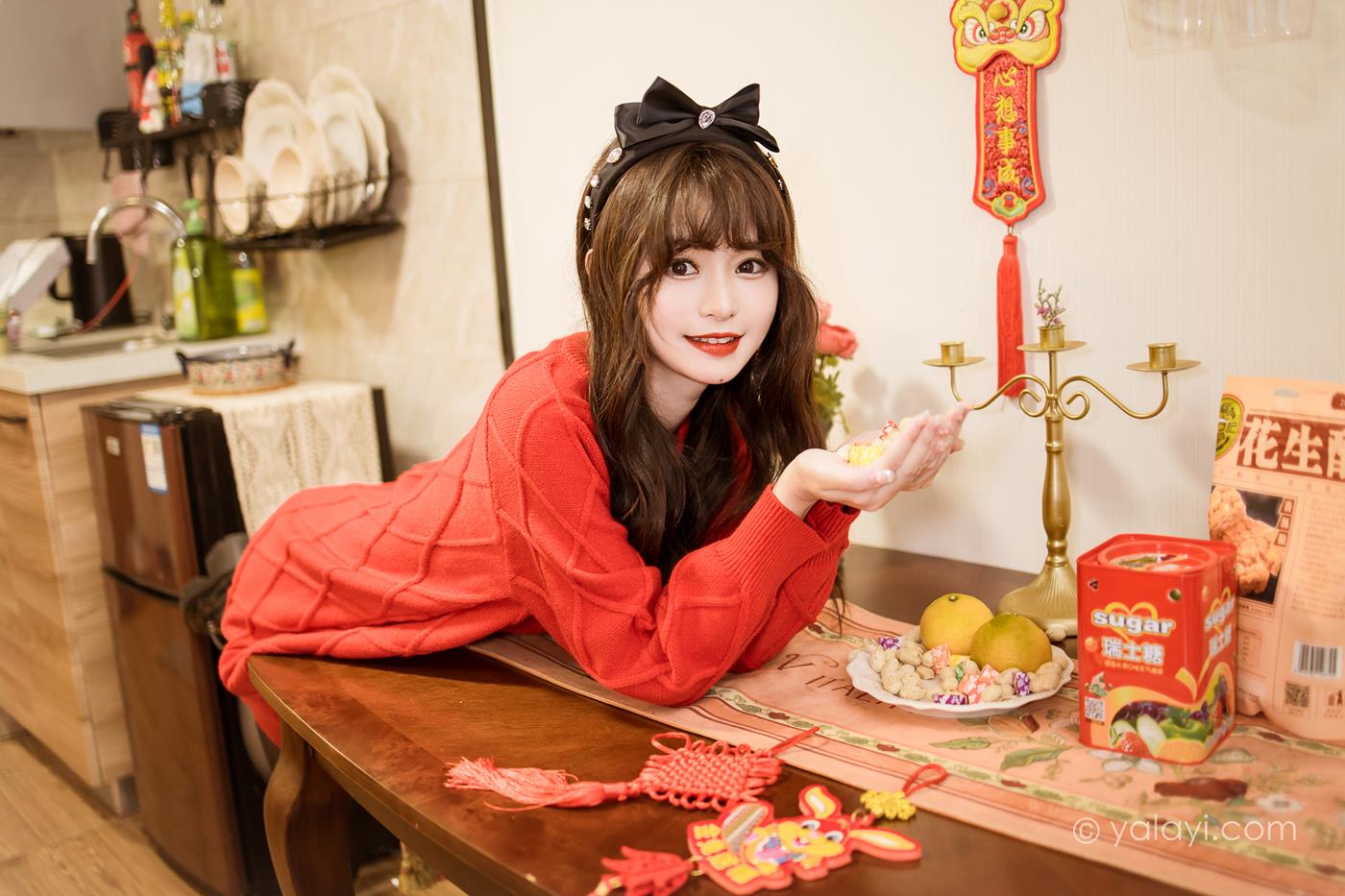 图片[10]-[YALAYI雅拉伊]2023.01.19 NO.1000 穿上你送的红毛衣 小亭[44+1P] – 速更版-美库