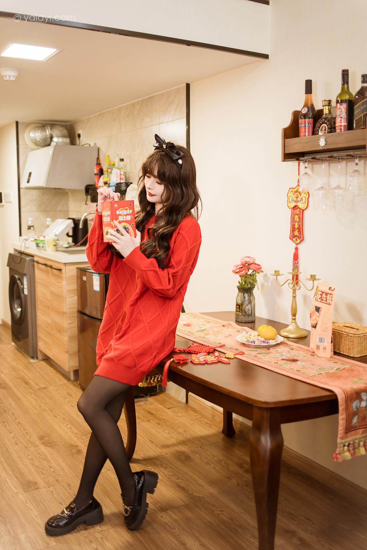 图片[12]-[YALAYI雅拉伊]2023.01.19 NO.1000 穿上你送的红毛衣 小亭[44+1P] – 速更版-美库