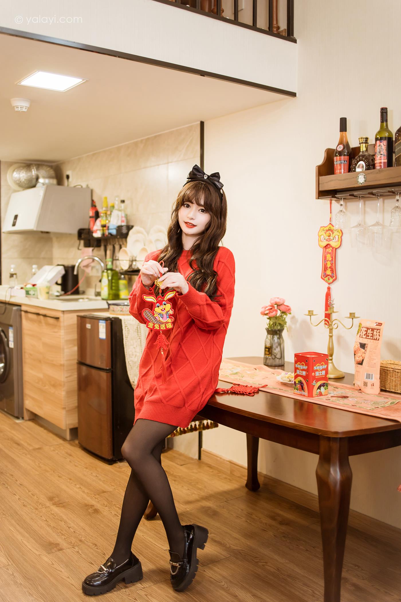 图片[15]-[YALAYI雅拉伊]2023.01.19 NO.1000 穿上你送的红毛衣 小亭[44+1P] – 速更版-美库