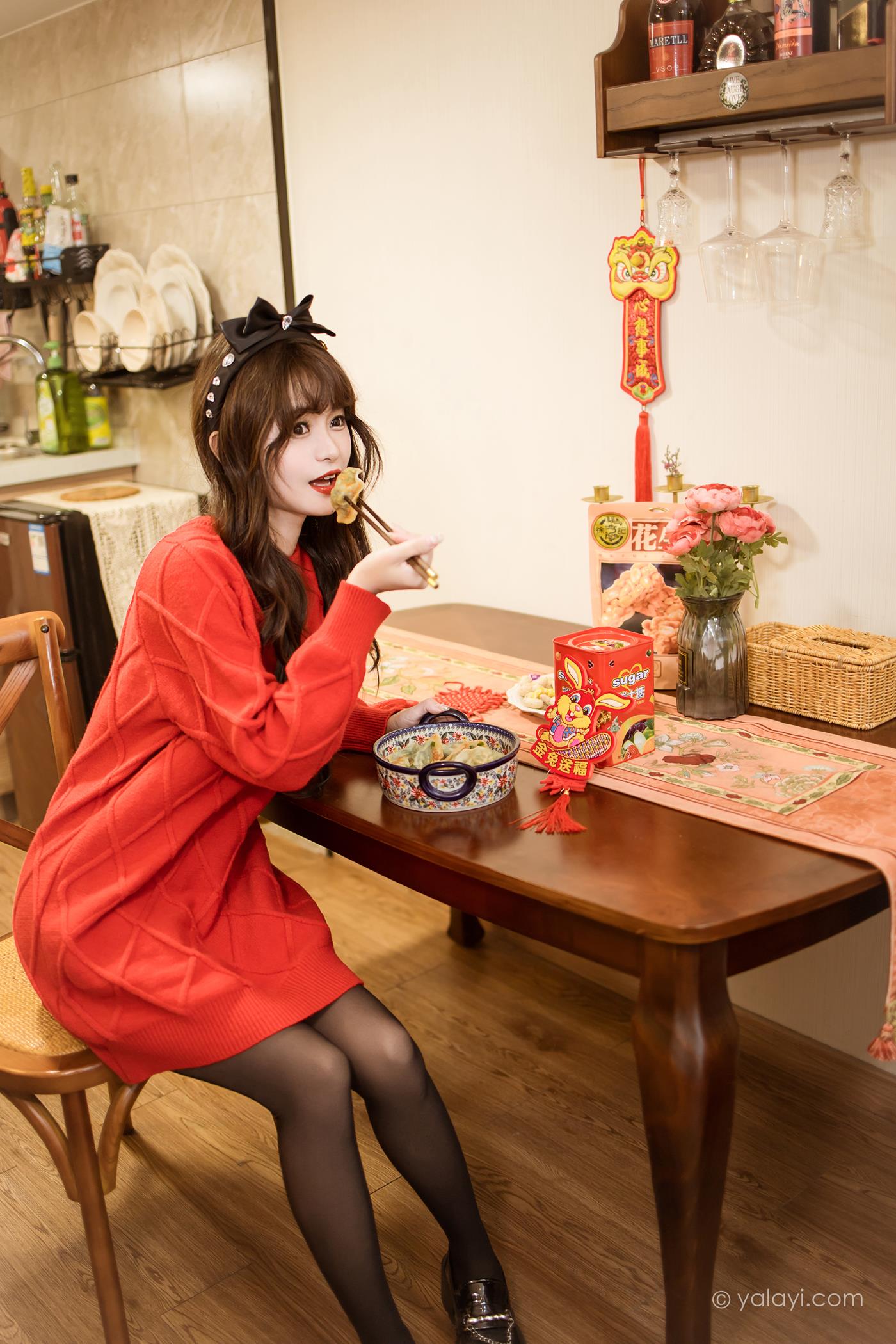 图片[18]-[YALAYI雅拉伊]2023.01.19 NO.1000 穿上你送的红毛衣 小亭[44+1P] – 速更版-美库