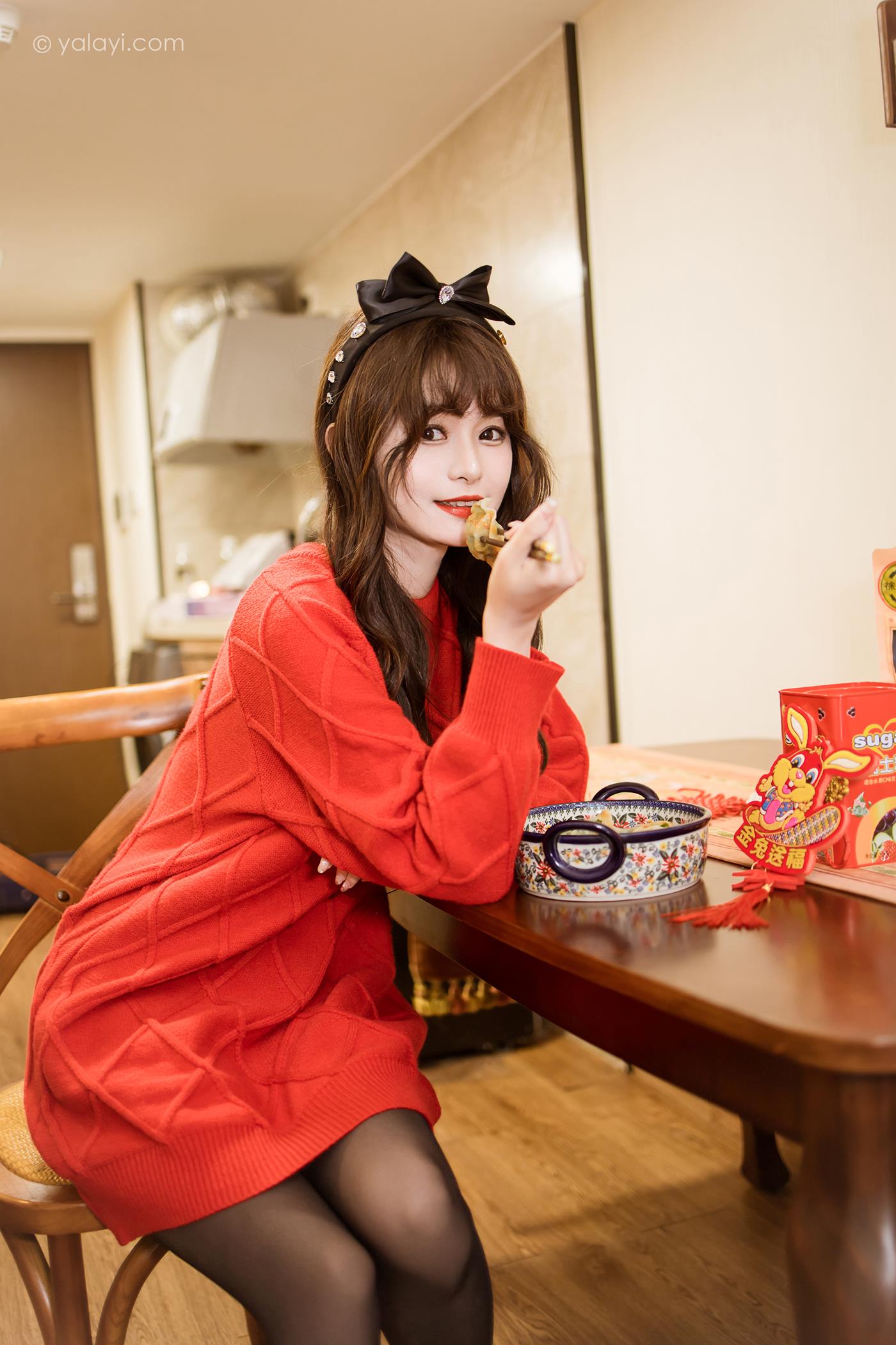 图片[20]-[YALAYI雅拉伊]2023.01.19 NO.1000 穿上你送的红毛衣 小亭[44+1P] – 速更版-美库