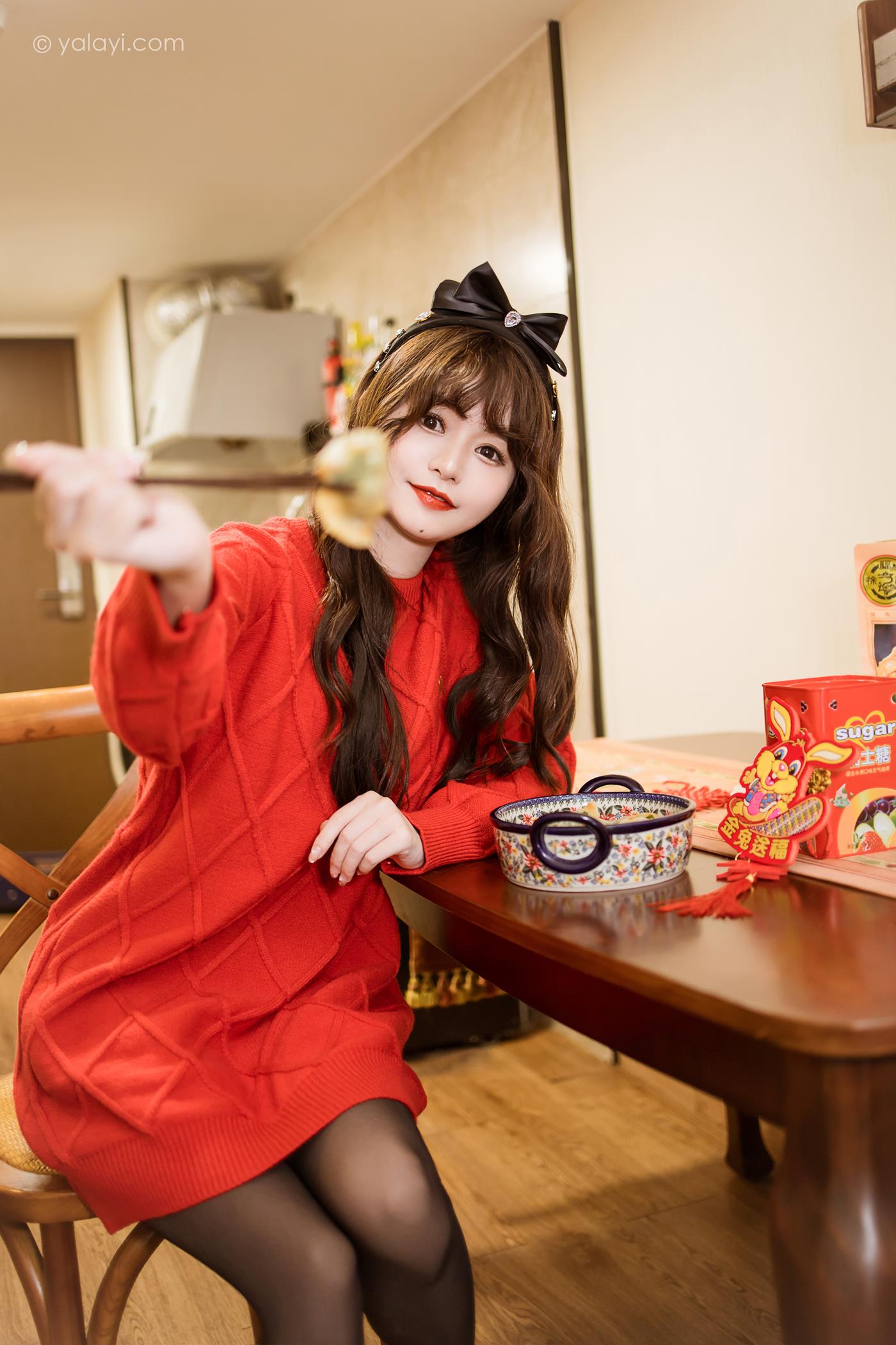 图片[21]-[YALAYI雅拉伊]2023.01.19 NO.1000 穿上你送的红毛衣 小亭[44+1P] – 速更版-美库