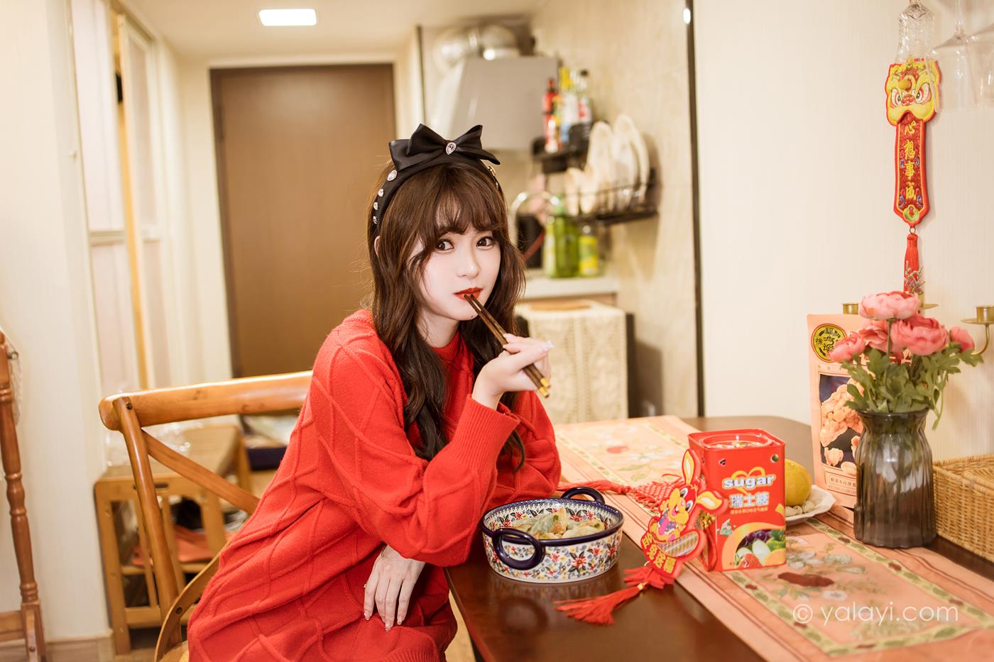 图片[24]-[YALAYI雅拉伊]2023.01.19 NO.1000 穿上你送的红毛衣 小亭[44+1P] – 速更版-美库