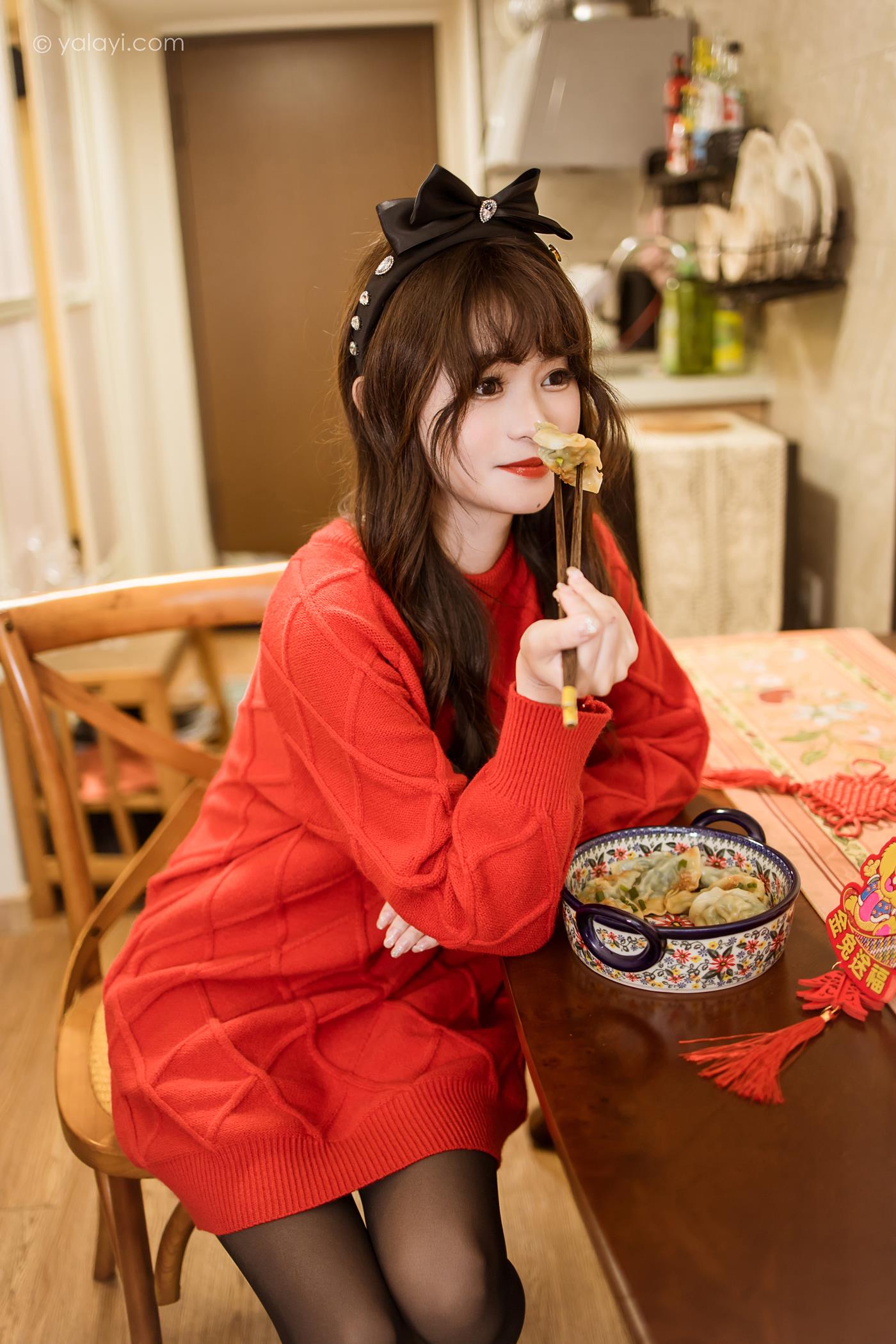 图片[25]-[YALAYI雅拉伊]2023.01.19 NO.1000 穿上你送的红毛衣 小亭[44+1P] – 速更版-美库