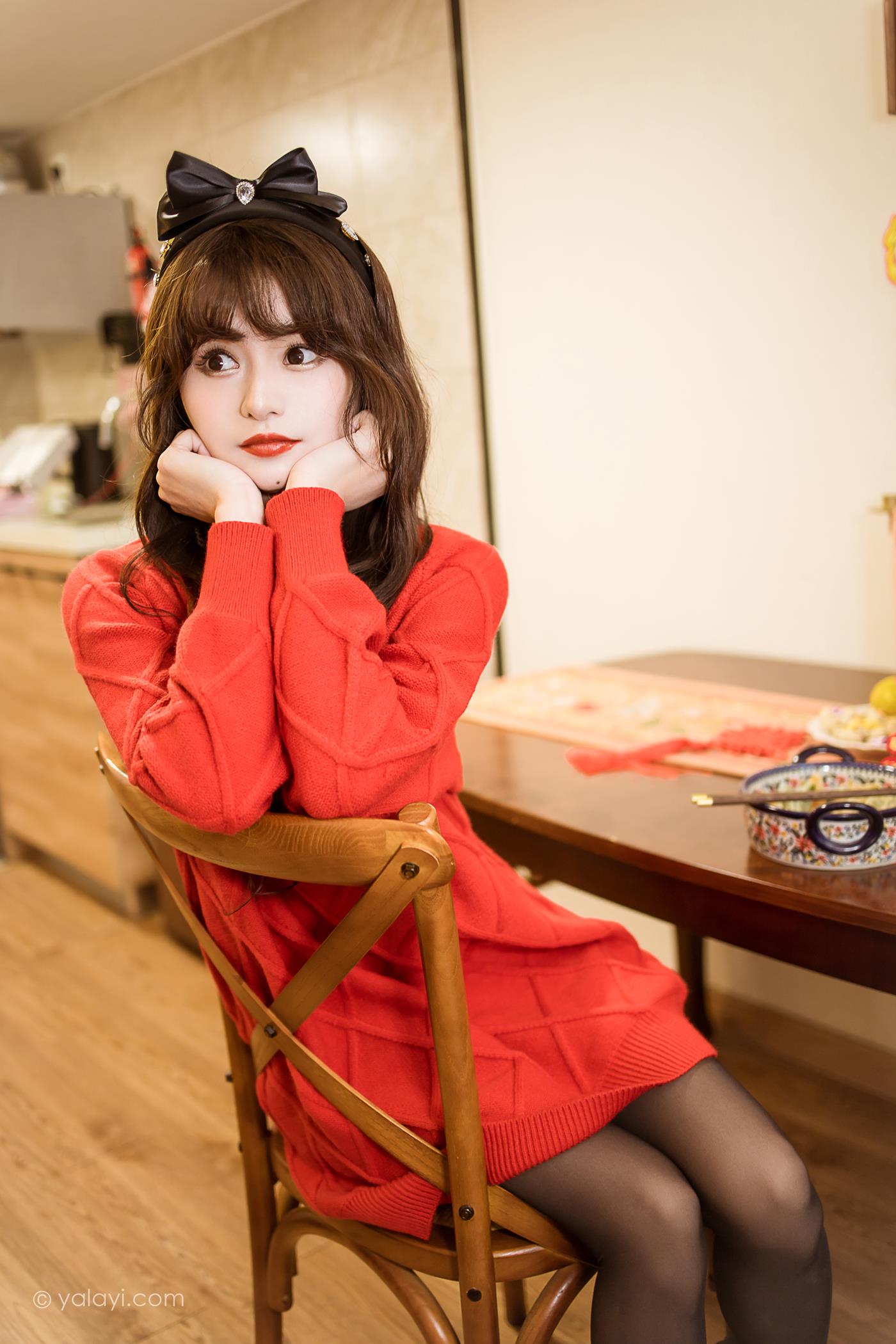 图片[32]-[YALAYI雅拉伊]2023.01.19 NO.1000 穿上你送的红毛衣 小亭[44+1P] – 速更版-美库