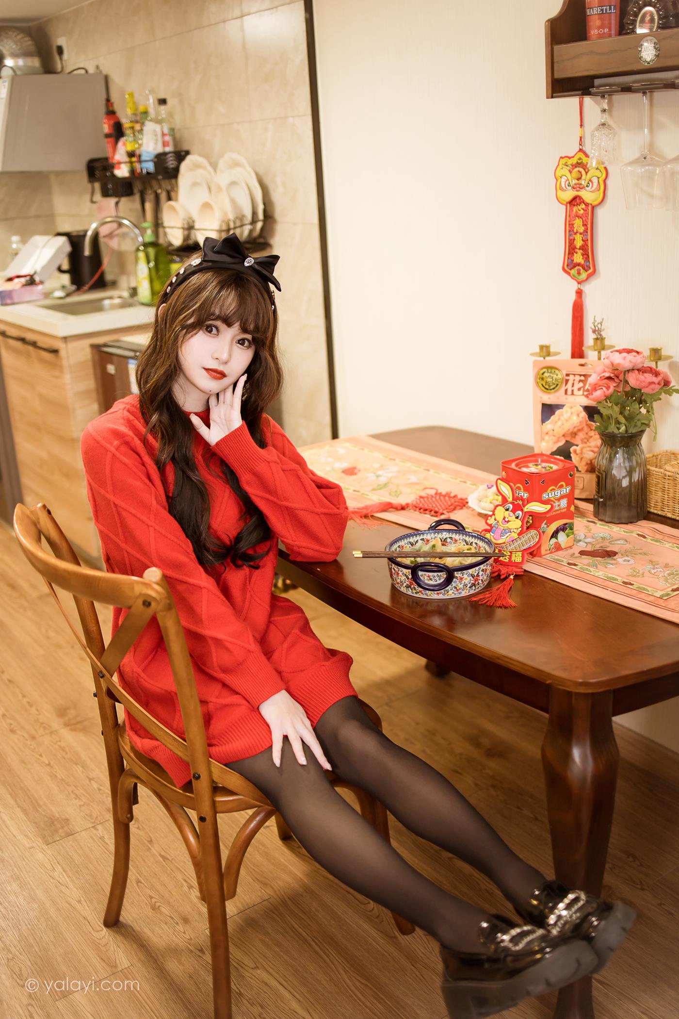 图片[34]-[YALAYI雅拉伊]2023.01.19 NO.1000 穿上你送的红毛衣 小亭[44+1P] – 速更版-美库