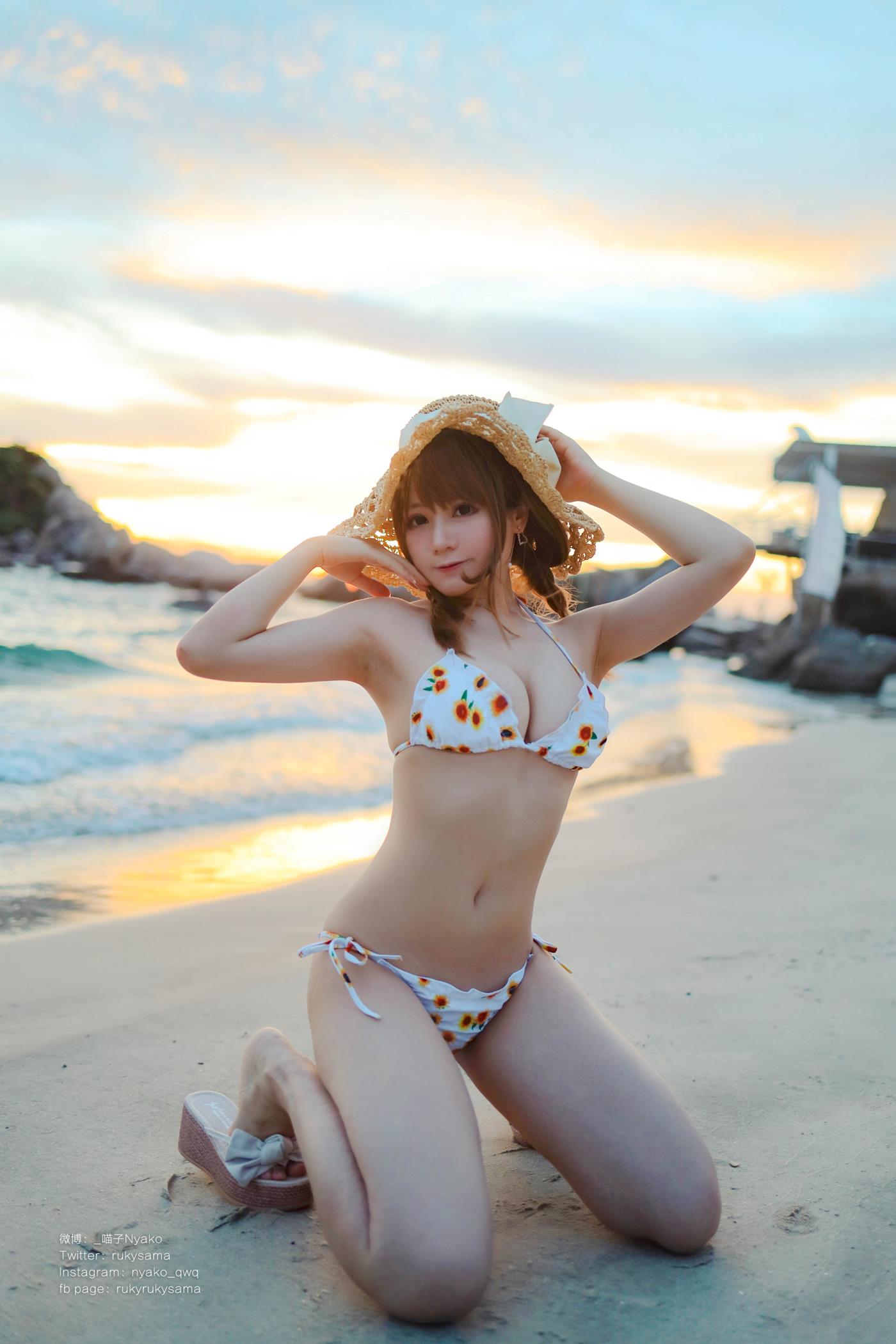 图片[38]-萌妹子Nyako喵子  向日葵比基尼 [66P] – 速更版-美库