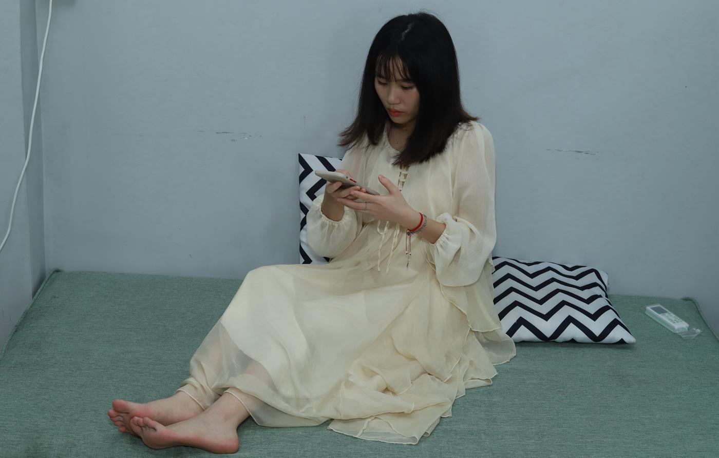 图片[123]-[Pary学生模拍] No.041 彩欣穿上可爱裙子展示美jiao [123P] – 速更版-美库