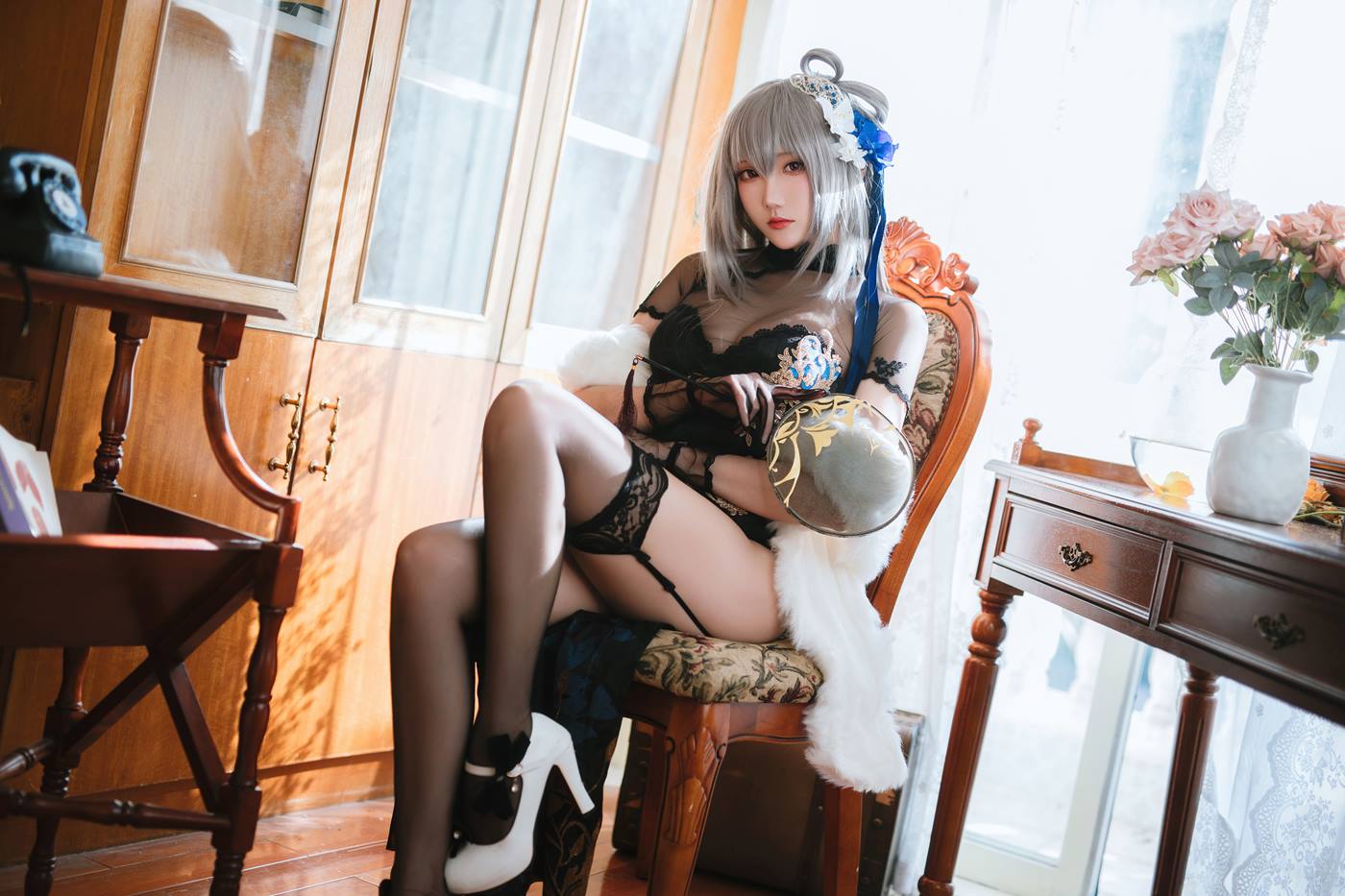 图片[13]-Coser瓜希酱福利  碧蓝航线 路易九世旗袍 [18P] – 速更版-美库