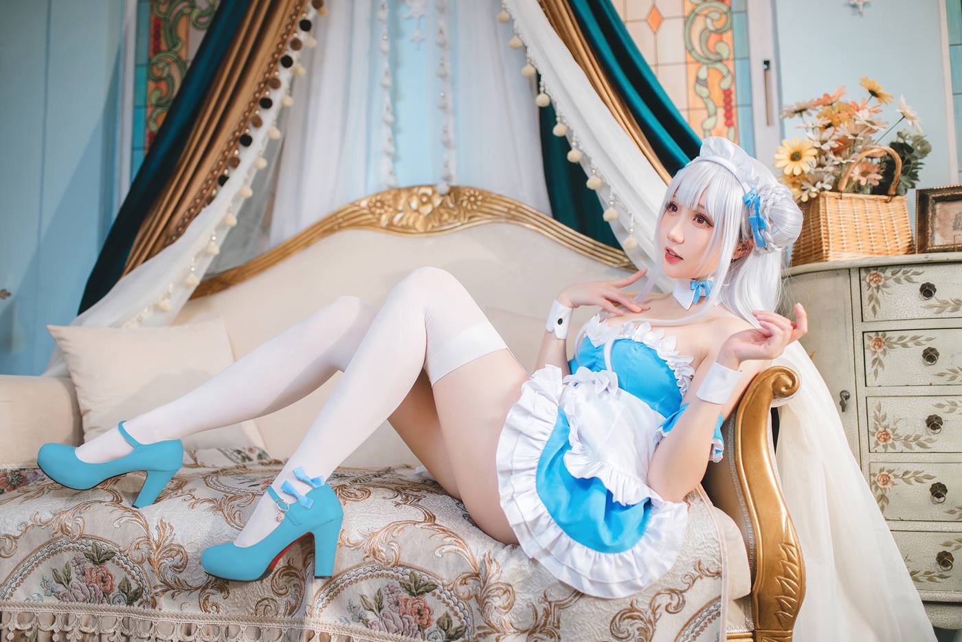 图片[20]-Coser瓜希酱福利  碧蓝航线 小天鹅女仆 [22P] – 速更版-美库