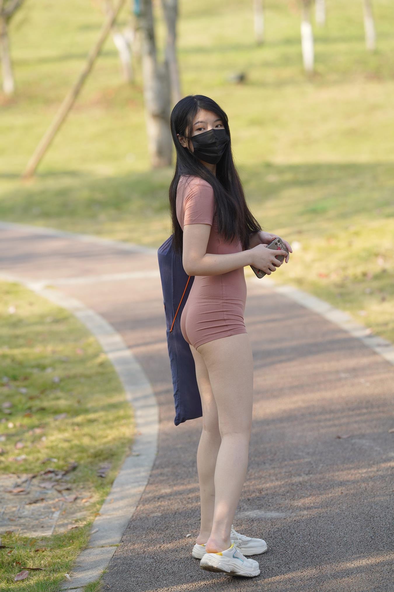 图片[48]-唯美街拍 NO.1123  粉色瑜伽短裤 （3）[84P] – 速更版-美库