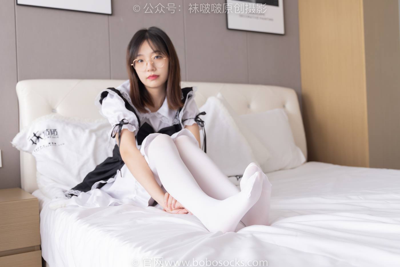 图片[59]-[BoBoSocks袜啵啵]NO.195 小甜豆-黑皮鞋、厚白丝、女仆装[135P] – 速更版-美库