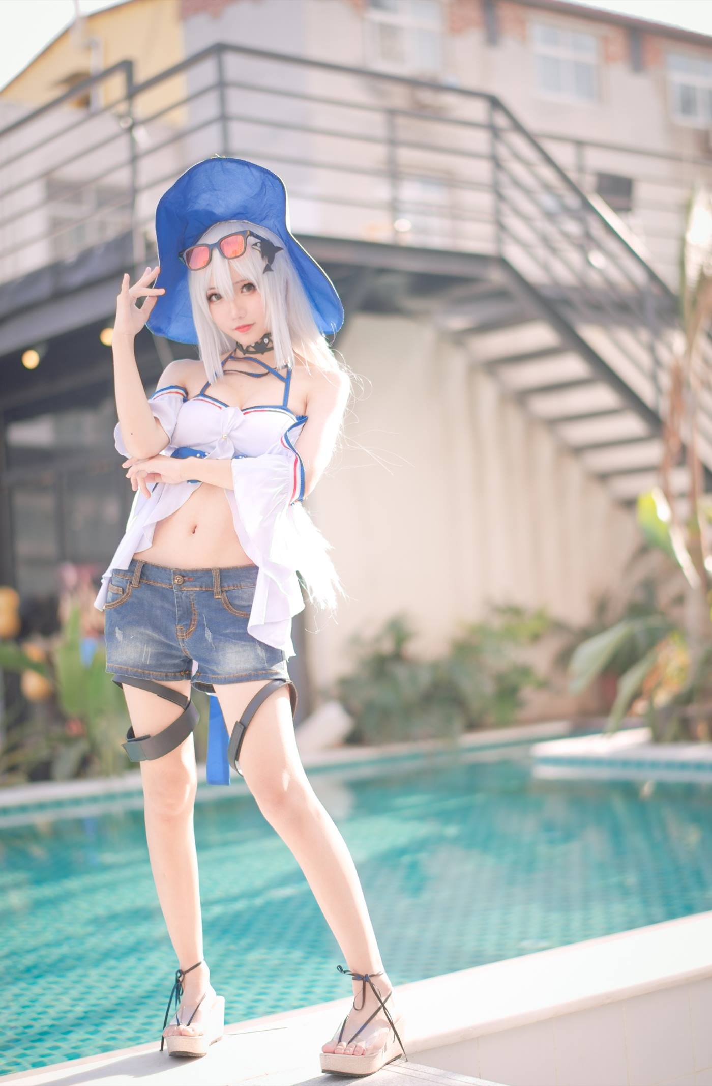 图片[15]-花柒Hana  斯卡蒂泳装[17P] – 速更版-美库