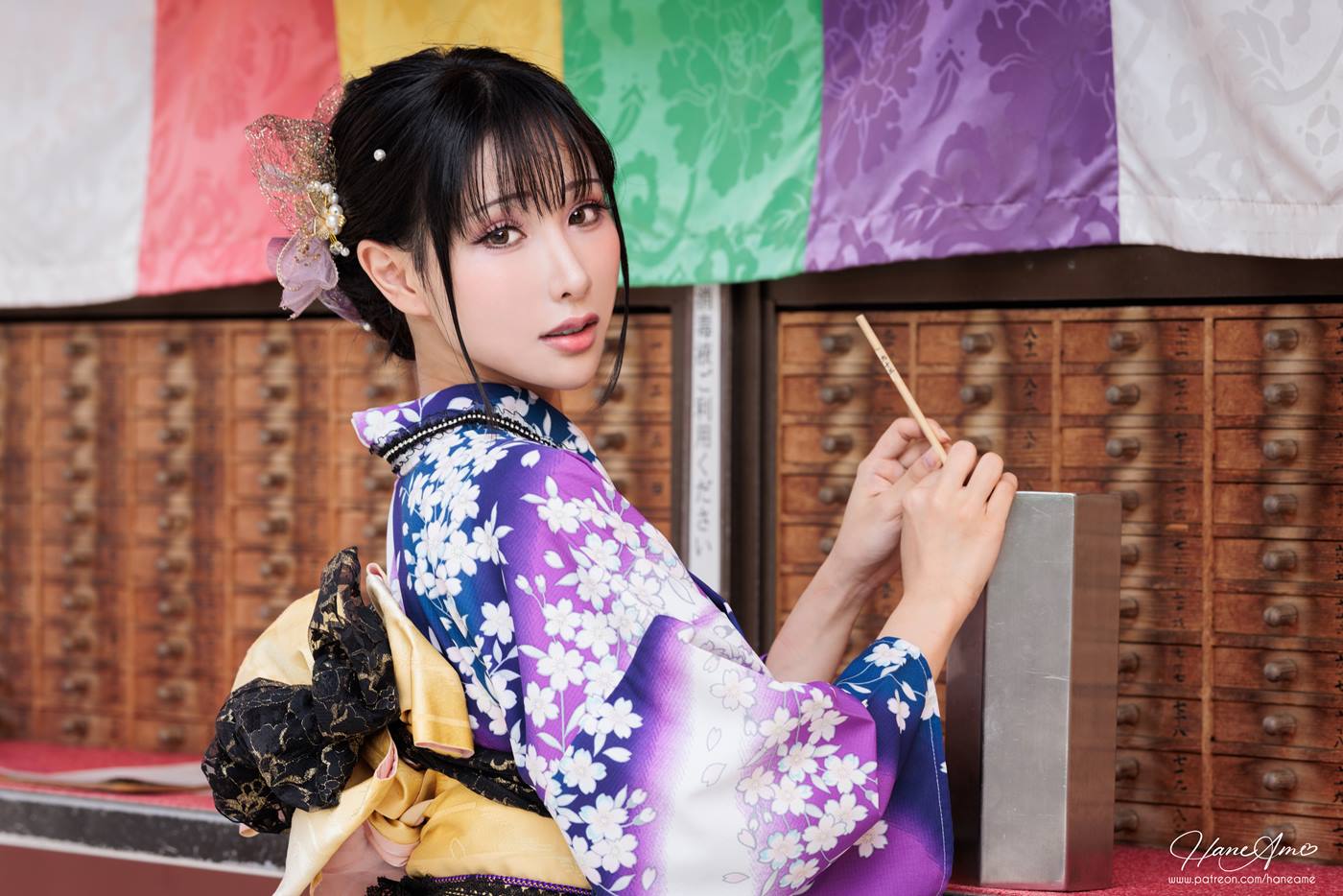 图片[44]-Hane Ame 雨波写真  Original Violet KimoNO 紫羅蘭夏日浴衣[109P] – 速更版-美库
