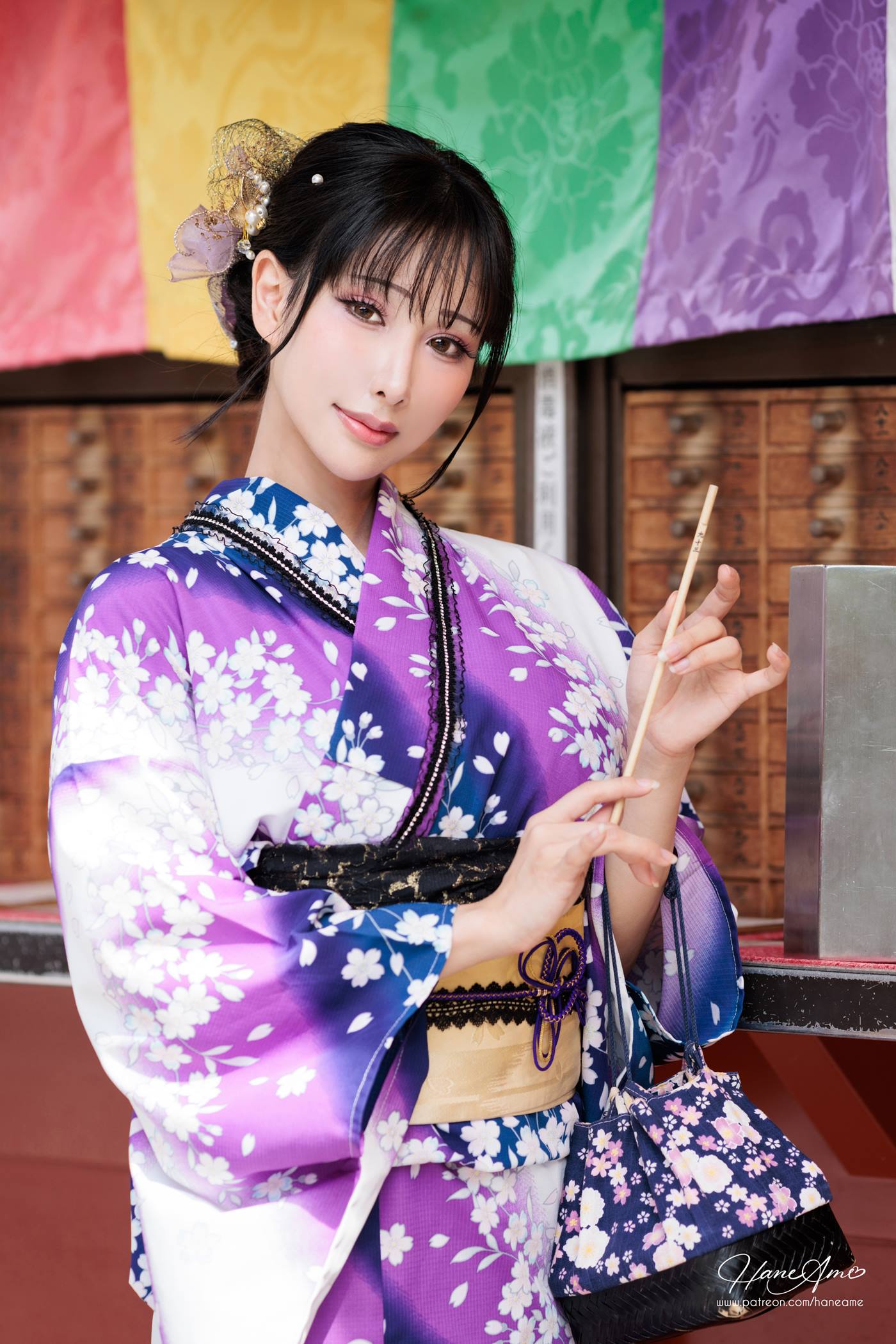 图片[45]-Hane Ame 雨波写真  Original Violet KimoNO 紫羅蘭夏日浴衣[109P] – 速更版-美库