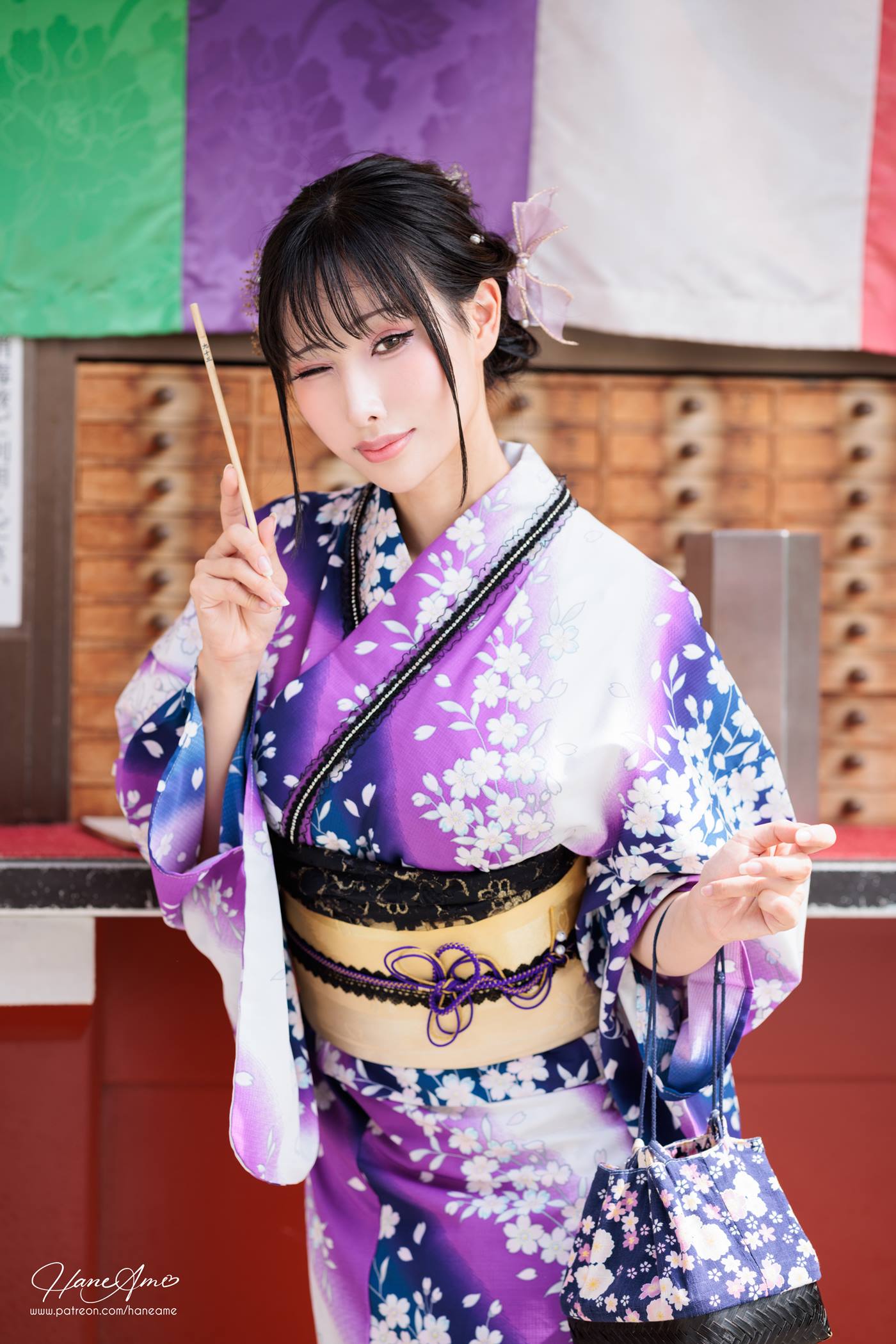 图片[49]-Hane Ame 雨波写真  Original Violet KimoNO 紫羅蘭夏日浴衣[109P] – 速更版-美库