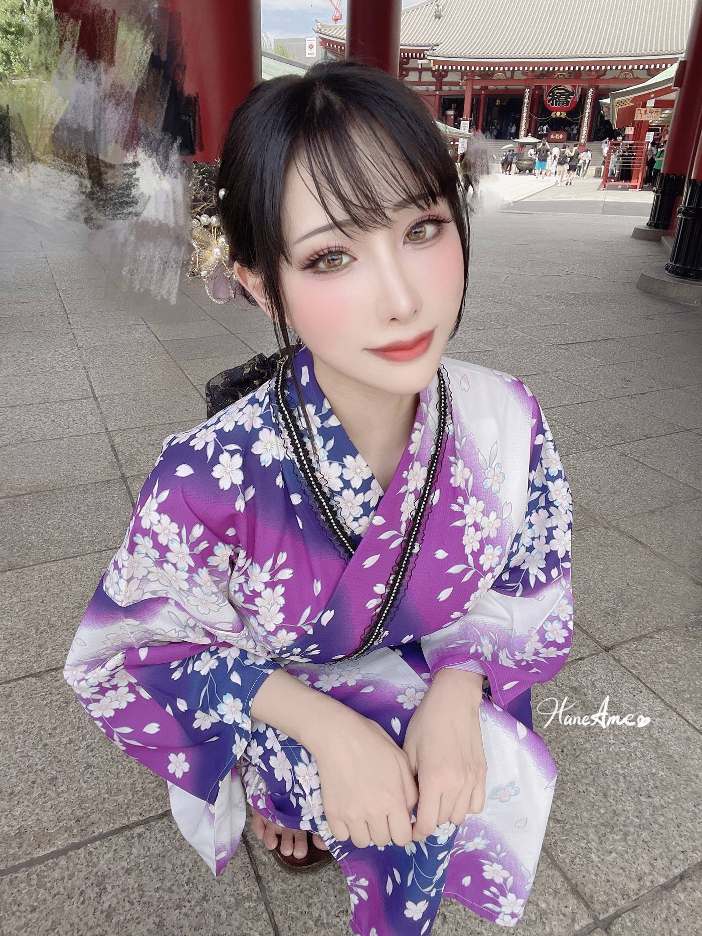 图片[102]-Hane Ame 雨波写真  Original Violet KimoNO 紫羅蘭夏日浴衣[109P] – 速更版-美库