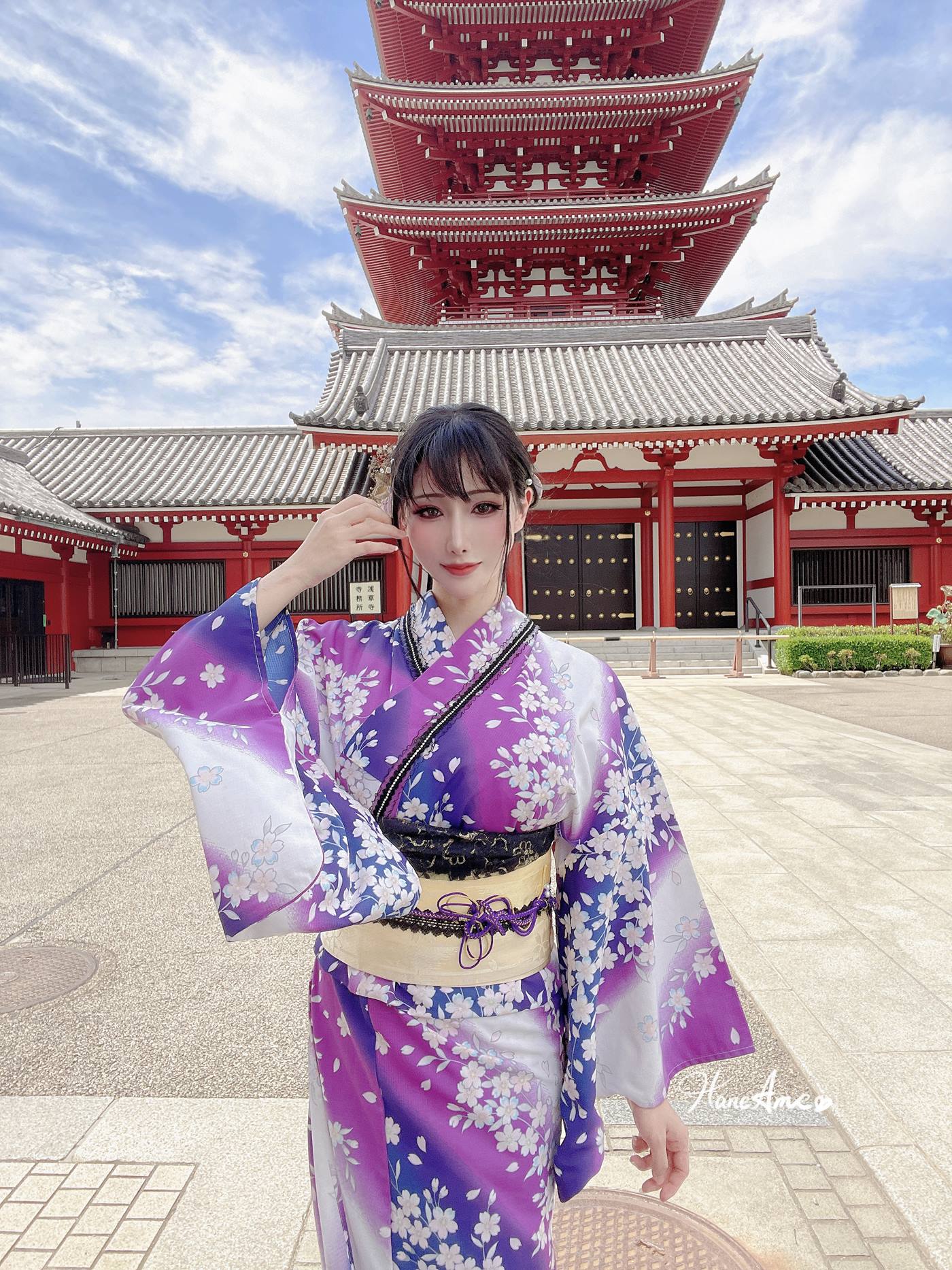 图片[103]-Hane Ame 雨波写真  Original Violet KimoNO 紫羅蘭夏日浴衣[109P] – 速更版-美库