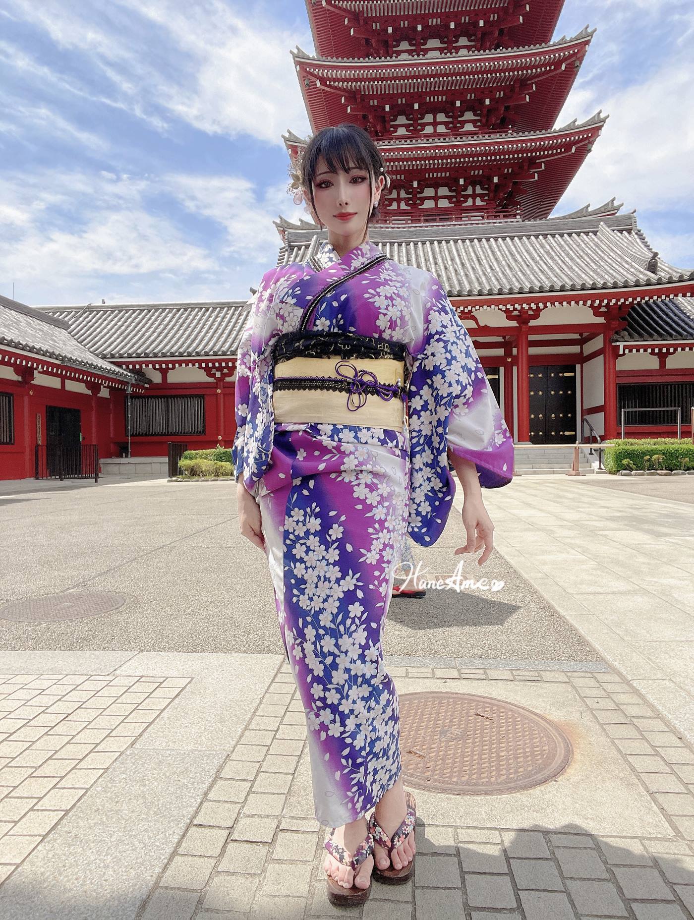 图片[104]-Hane Ame 雨波写真  Original Violet KimoNO 紫羅蘭夏日浴衣[109P] – 速更版-美库