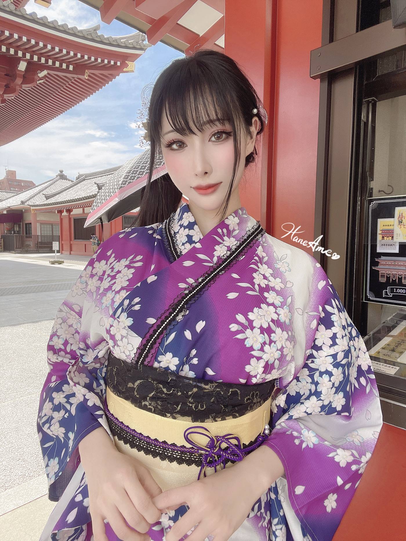 图片[105]-Hane Ame 雨波写真  Original Violet KimoNO 紫羅蘭夏日浴衣[109P] – 速更版-美库