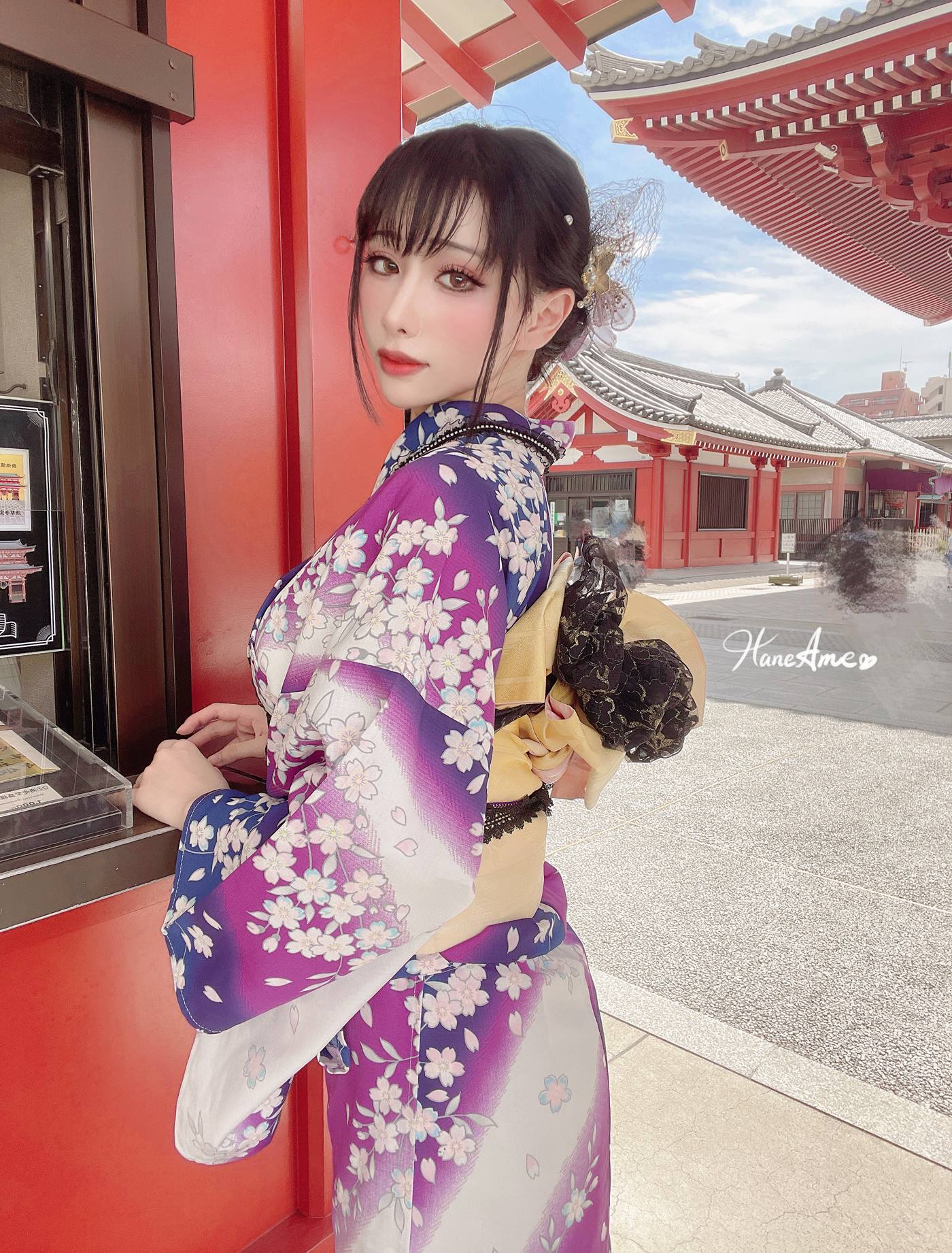 图片[107]-Hane Ame 雨波写真  Original Violet KimoNO 紫羅蘭夏日浴衣[109P] – 速更版-美库