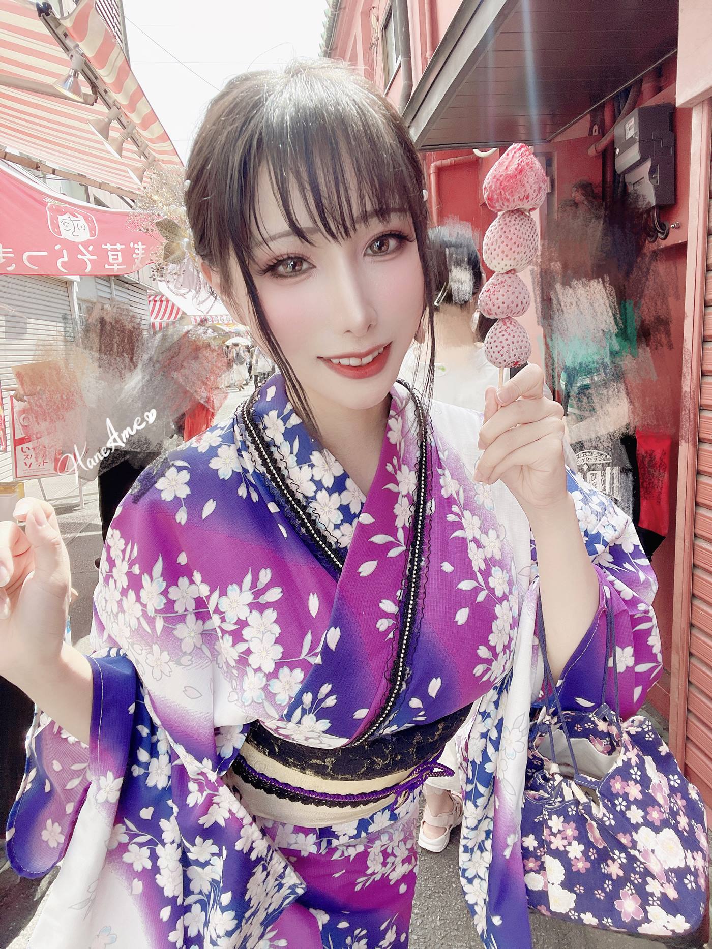 图片[110]-Hane Ame 雨波写真  Original Violet KimoNO 紫羅蘭夏日浴衣[109P] – 速更版-美库