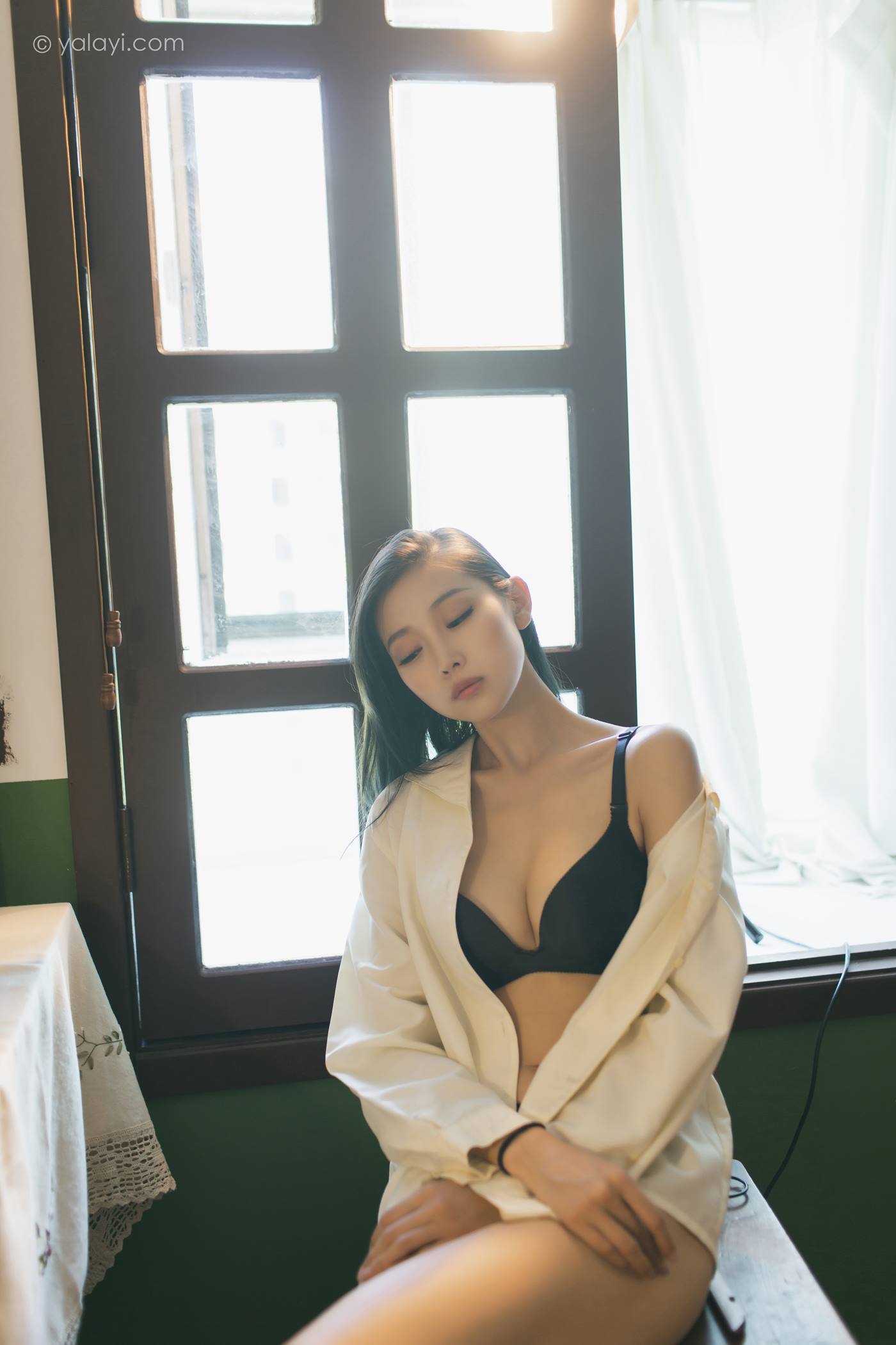 图片[37]-[YALAYI雅拉伊]2023.03.01 NO.1011 白衬衣女神 图雅[41+1P] – 速更版-美库