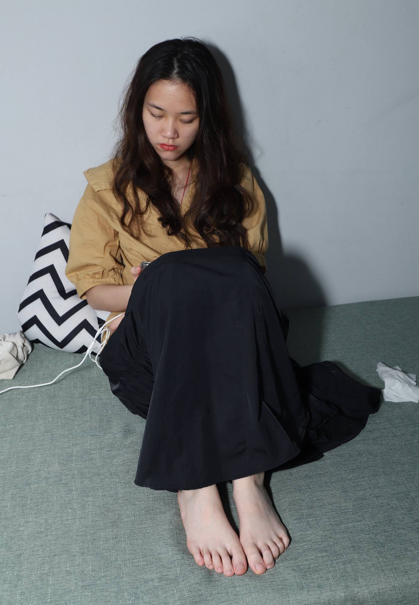 图片[41]-[Pary学生模拍] No.058 大美女琪琪脱下棉袜展示38码修长大白脚 [137P] – 速更版-美库