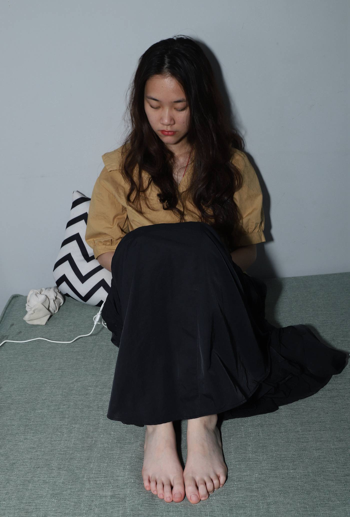 图片[44]-[Pary学生模拍] No.058 大美女琪琪脱下棉袜展示38码修长大白脚 [137P] – 速更版-美库