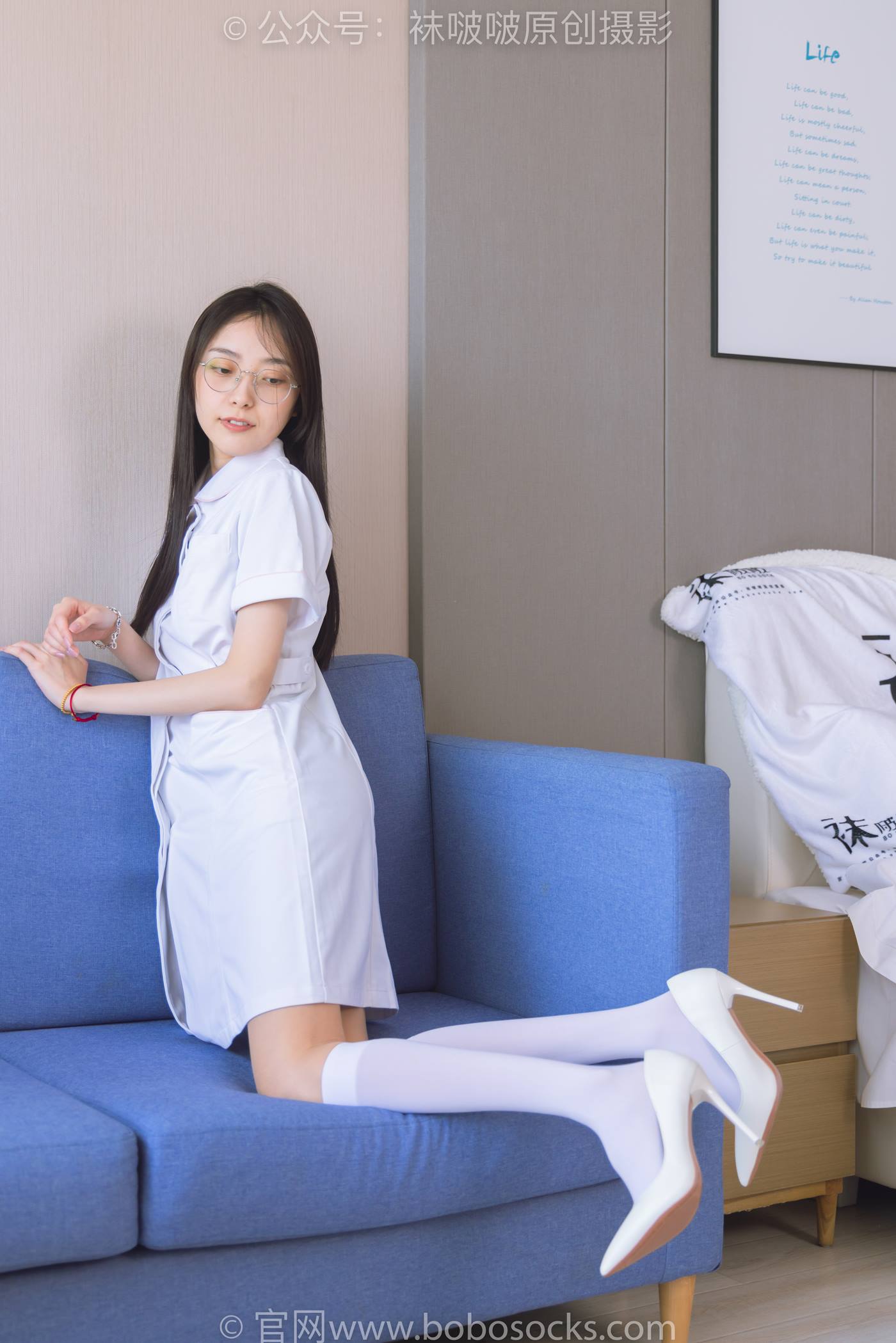 图片[19]-[BoBoSocks袜啵啵] NO.196 稚予-高跟鞋、白丝小腿袜、肉丝、护士装（花絮版）[139P] – 速更版-美库